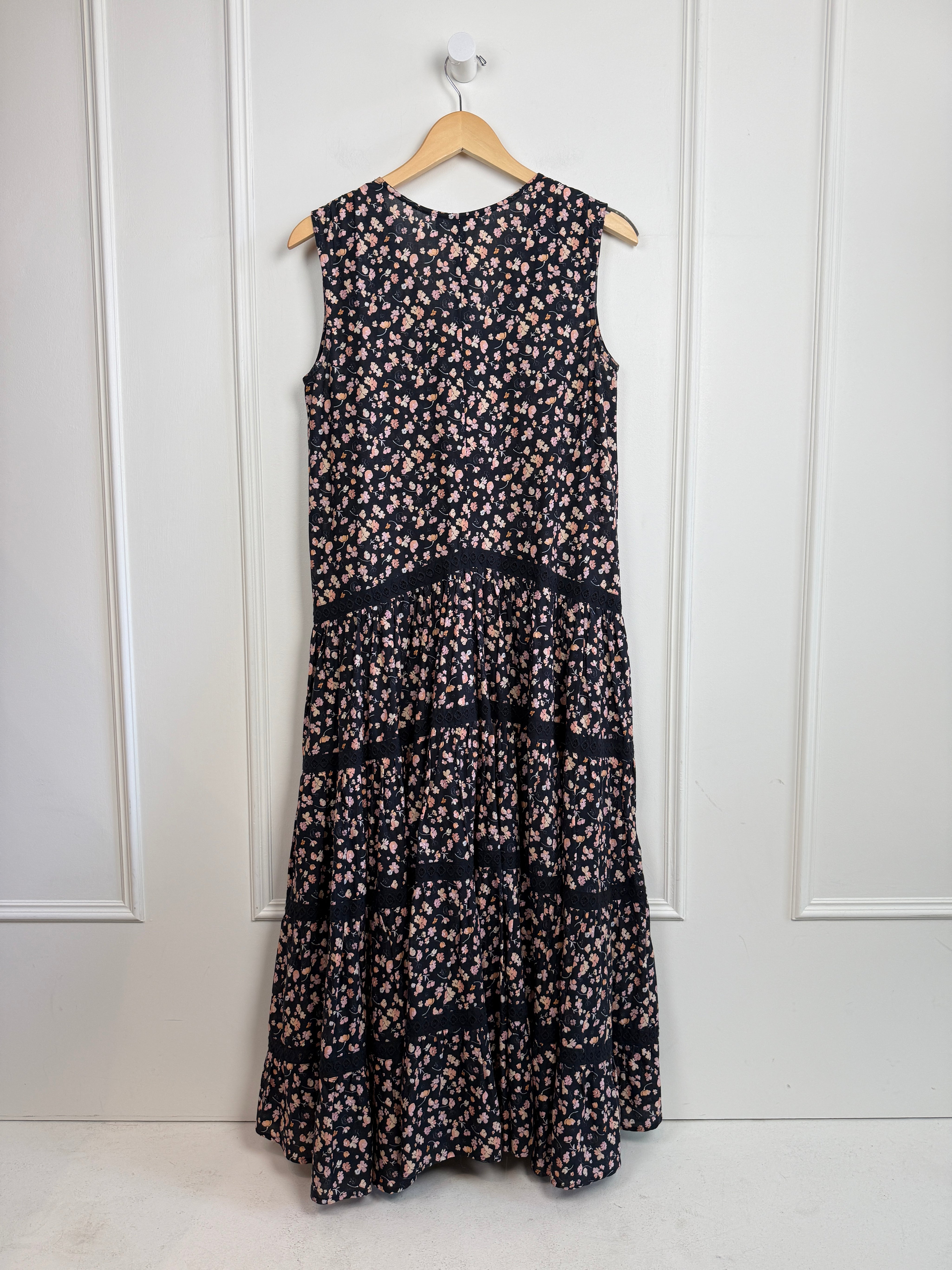 Merlette Sleeveless Floral Cotton Dress (S)