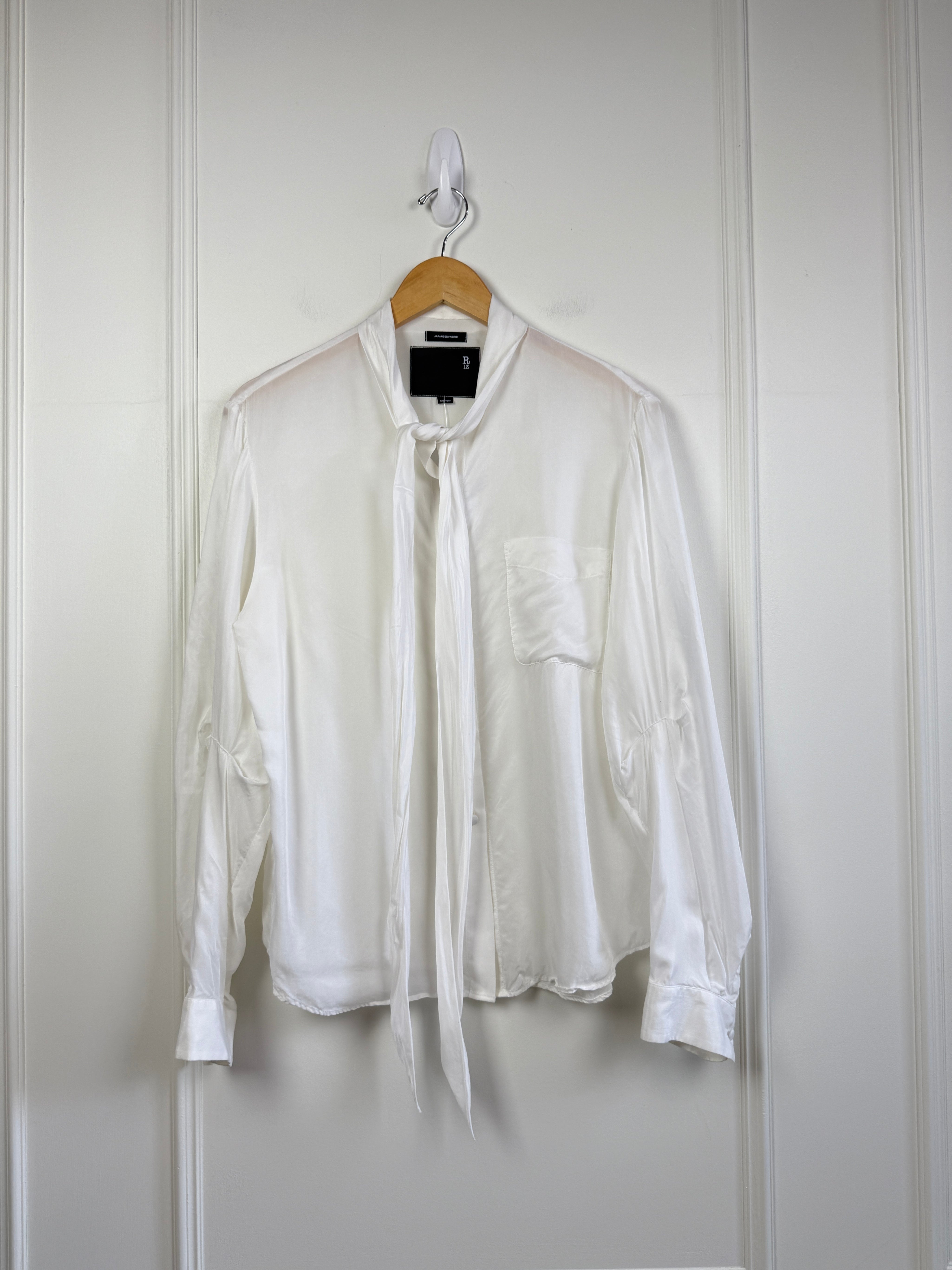 R13 Silk Tie Neck Blouse (M)