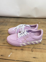 Off White Vulcanized Low Purple Tennies (38)