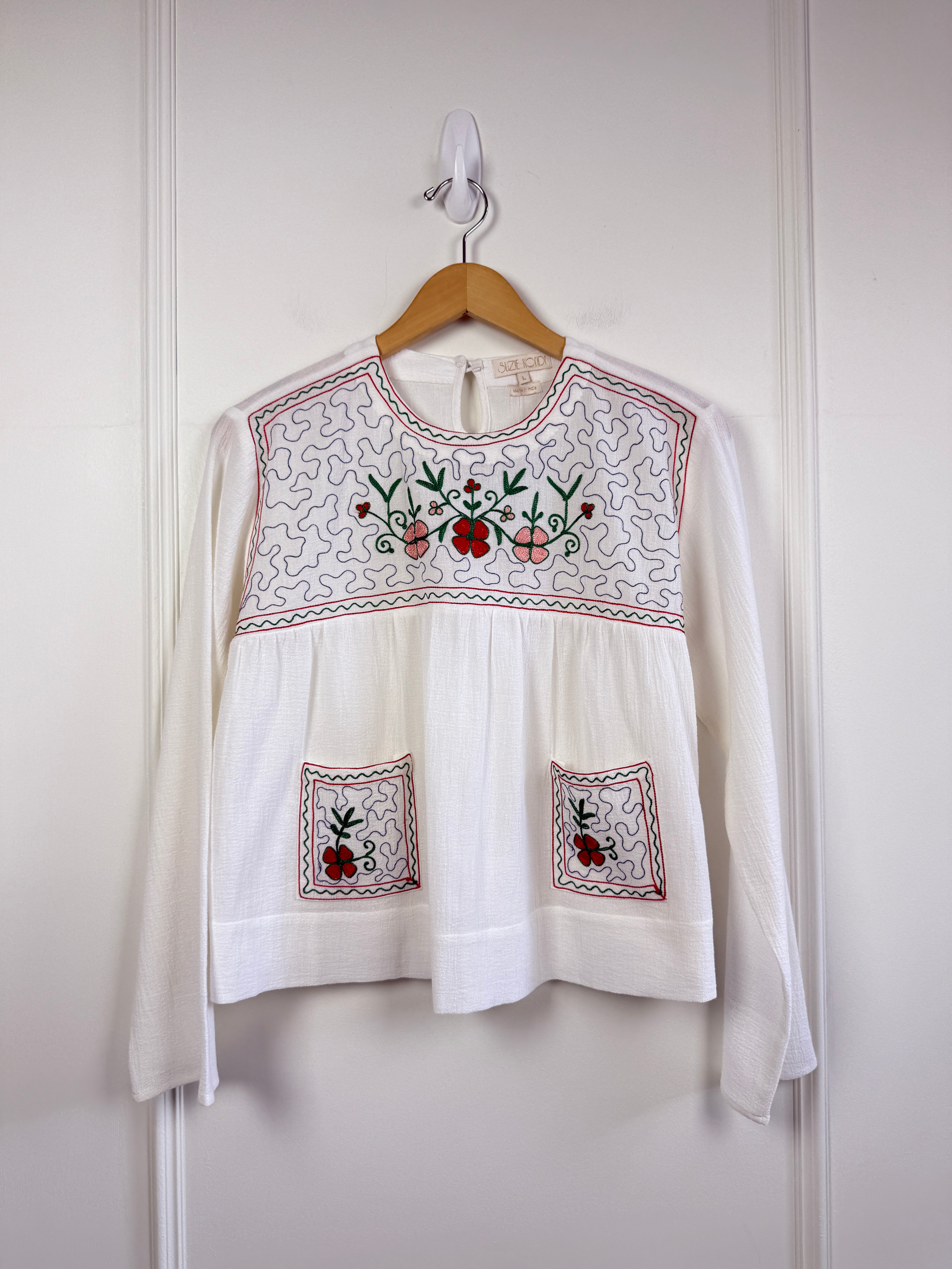 Suzie Kondi Kea Embroidered Blouse (L)
