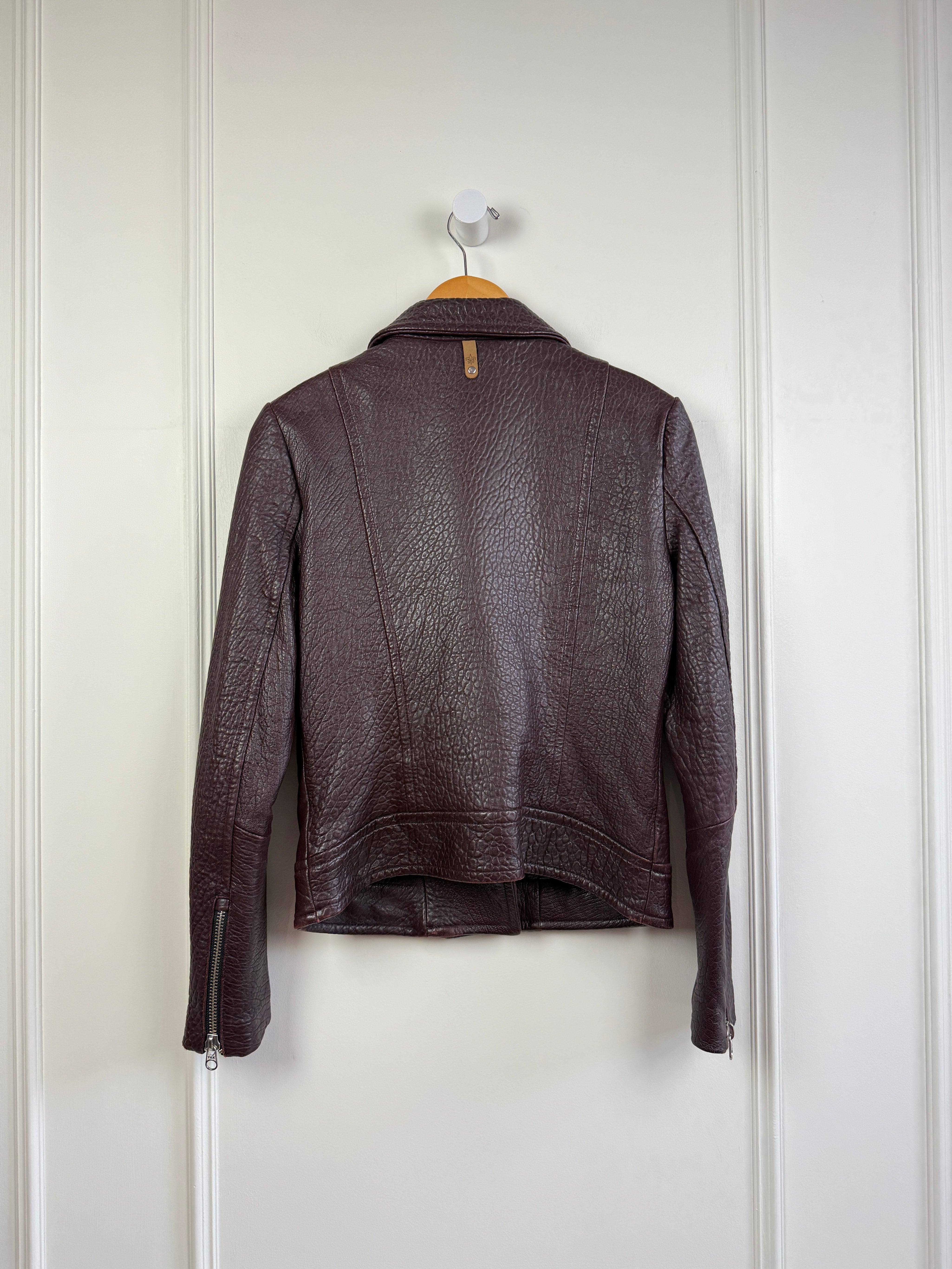 Mackage Deep Purple Leather Biker Jacket (S)