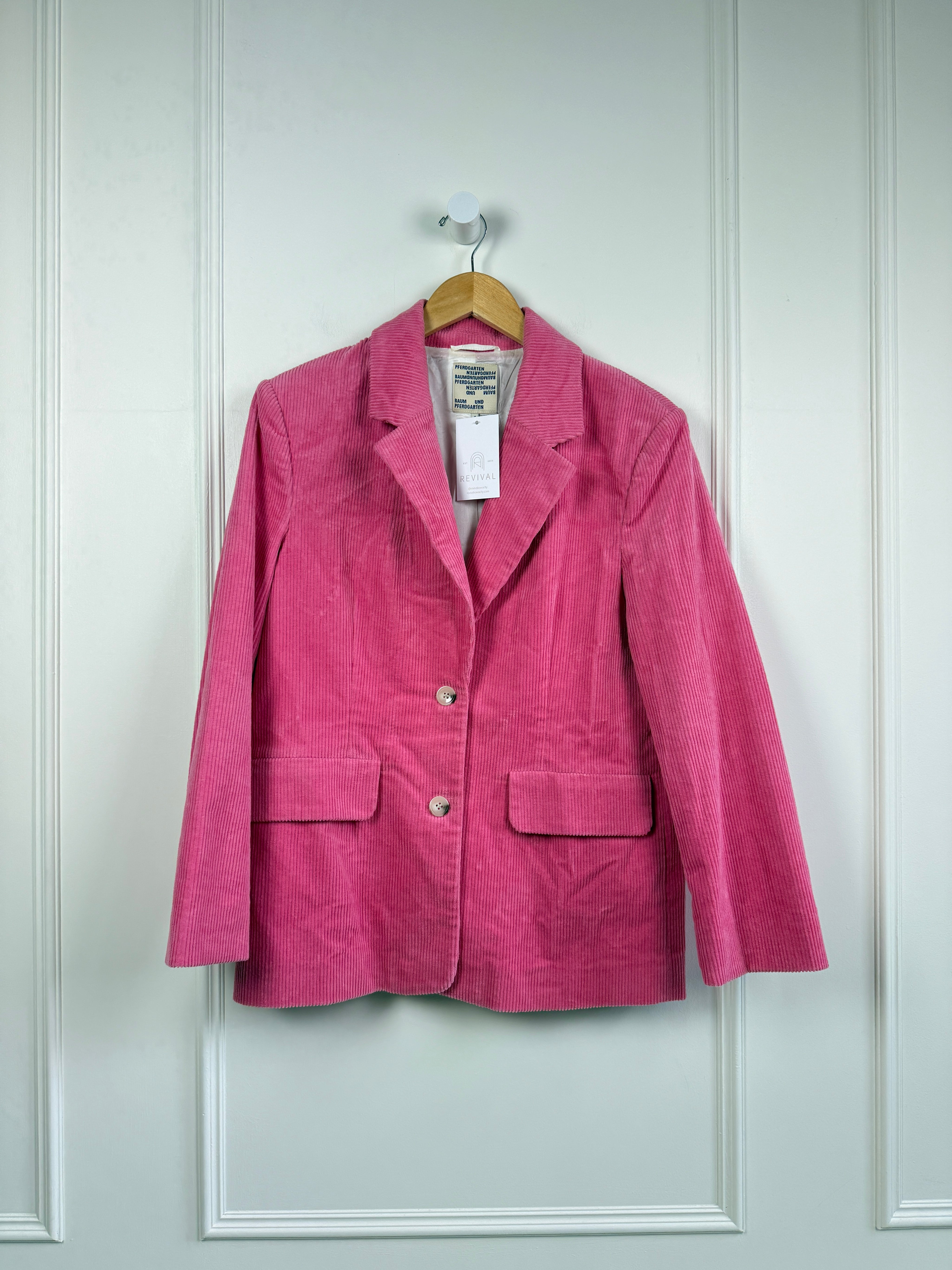 Baum und Pferdgarten Pink Corduroy Blazer (S/36)