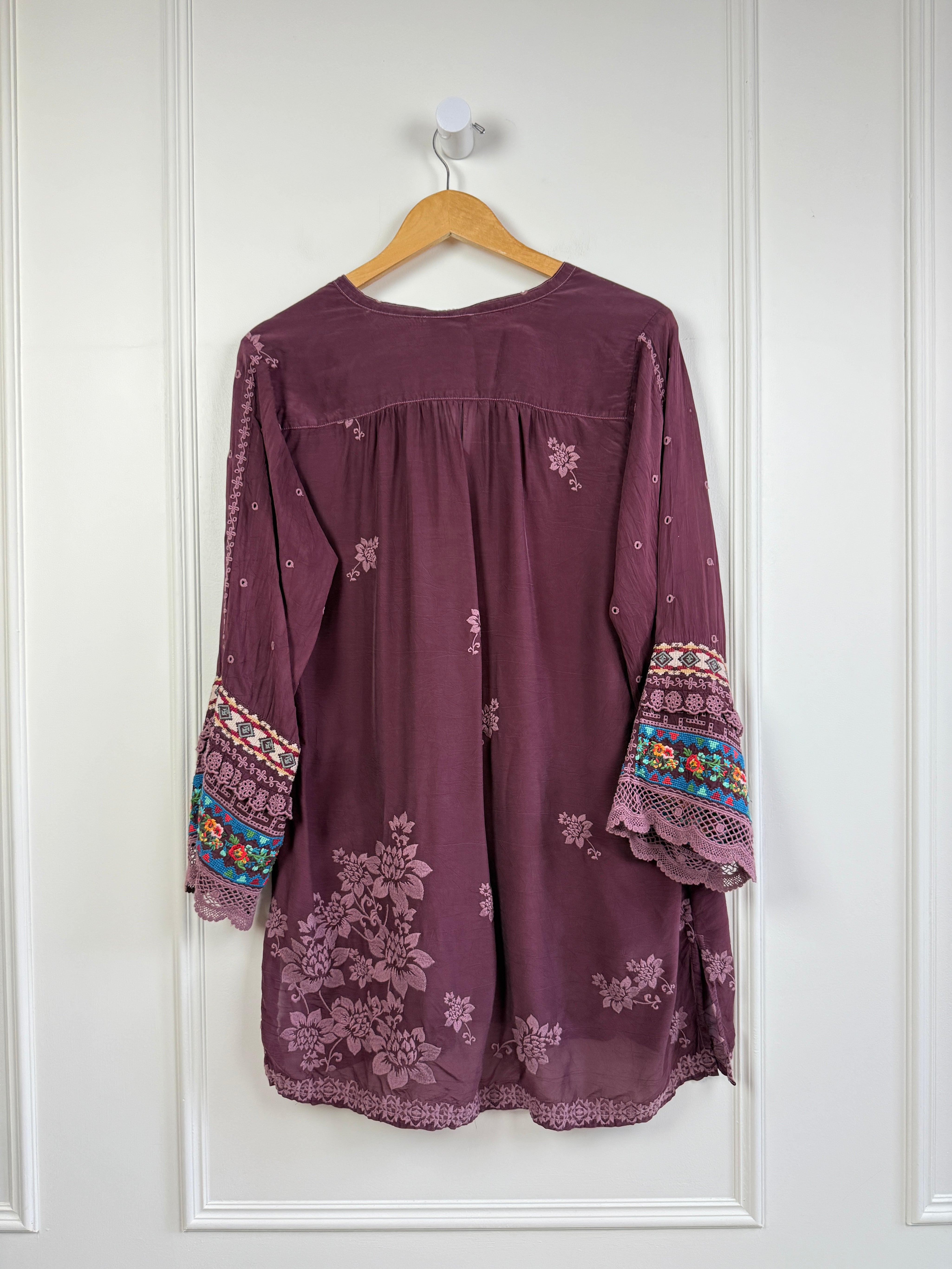 Johnny Was Maroon Tunic (M)