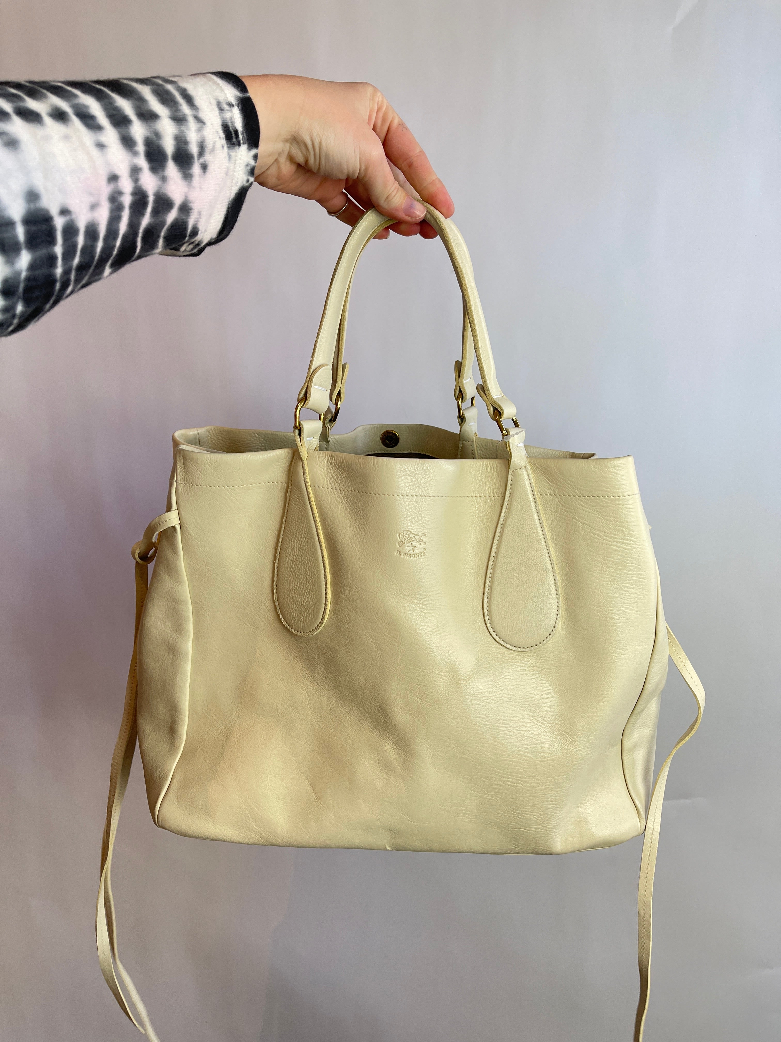 Il Bisonte Cream Leather Bag