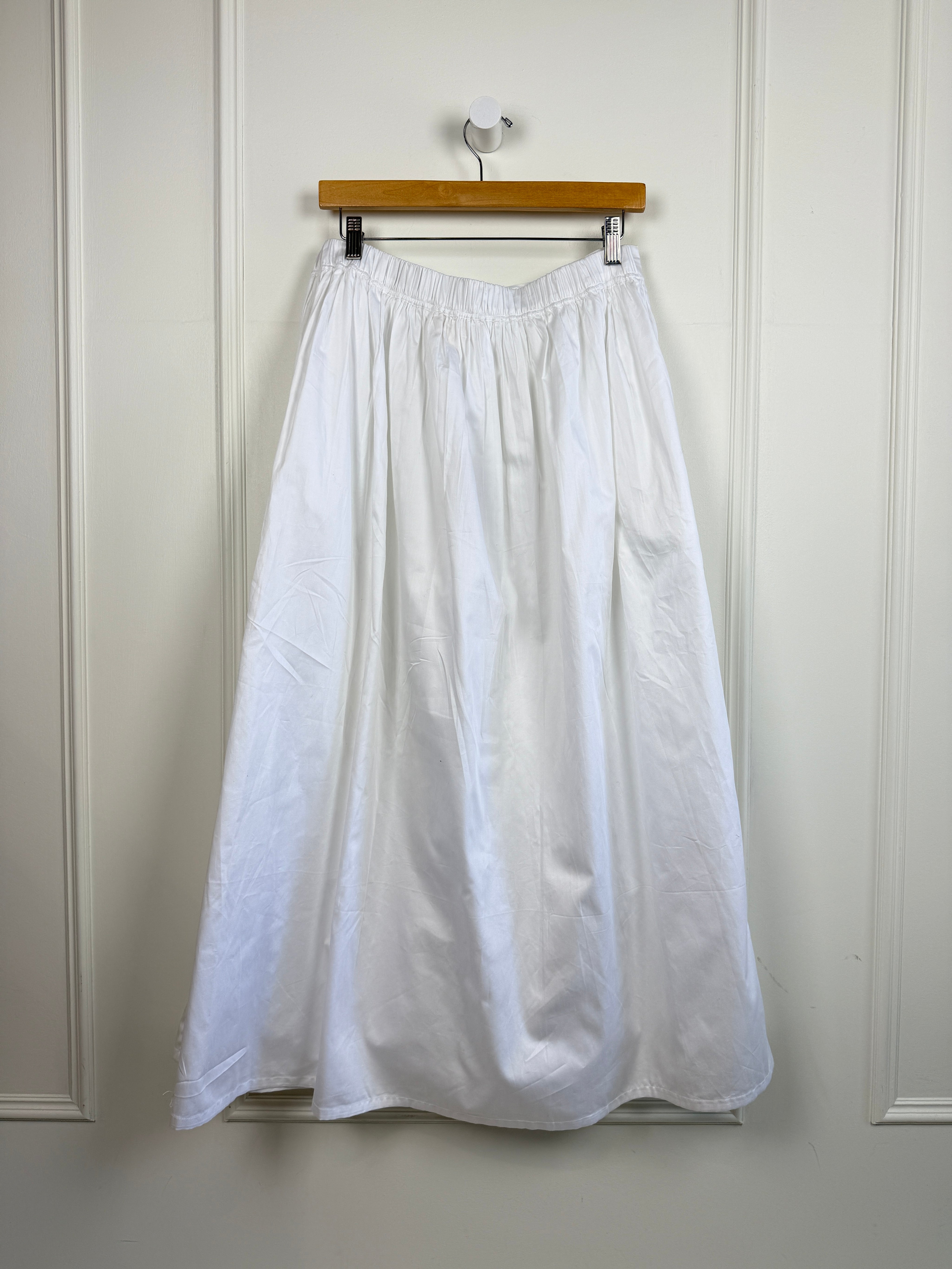 Laude The Label White Relaxed Maxi Skirt (XL)