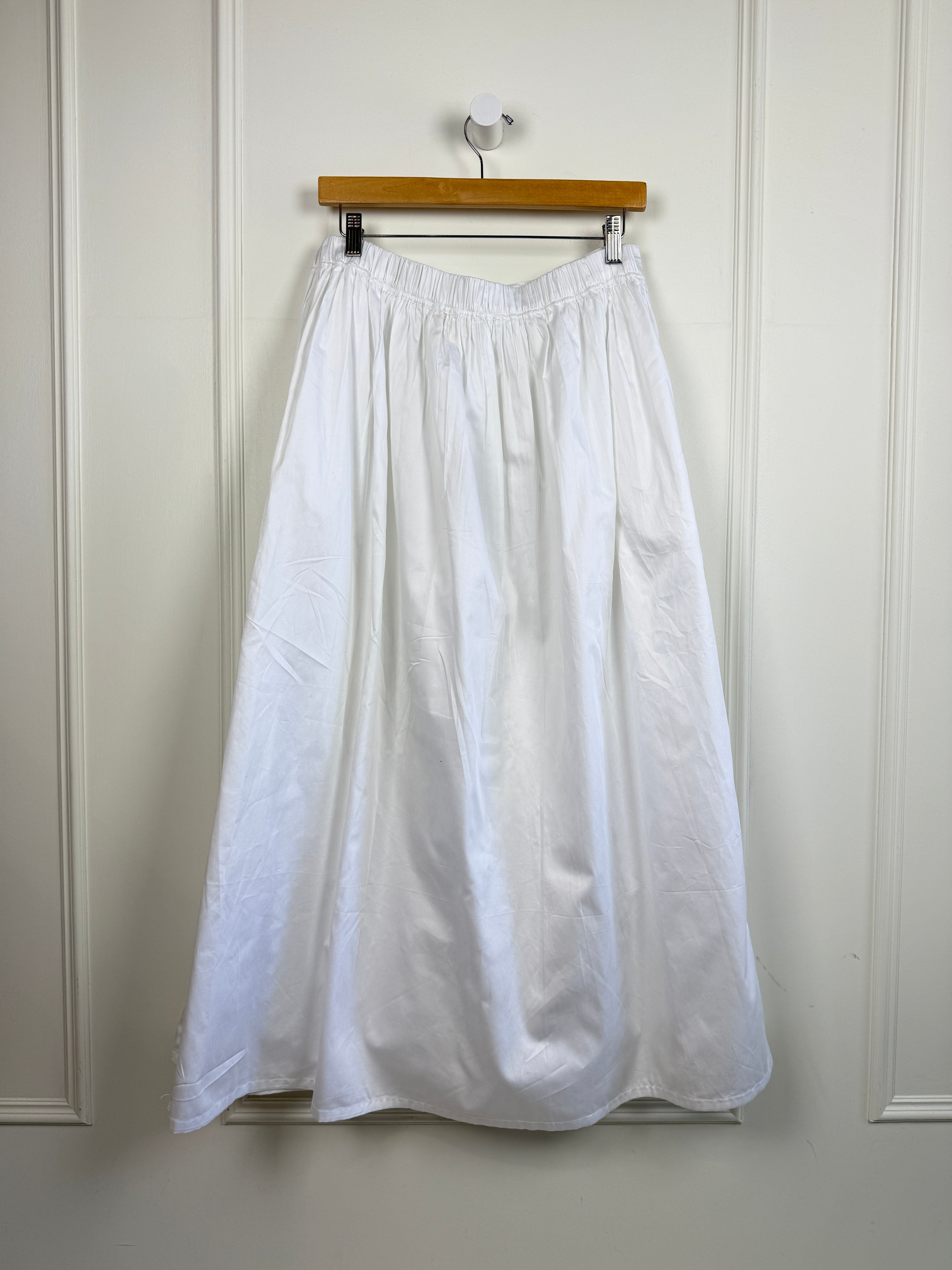 Laude The Label White Relaxed Maxi Skirt (XL)