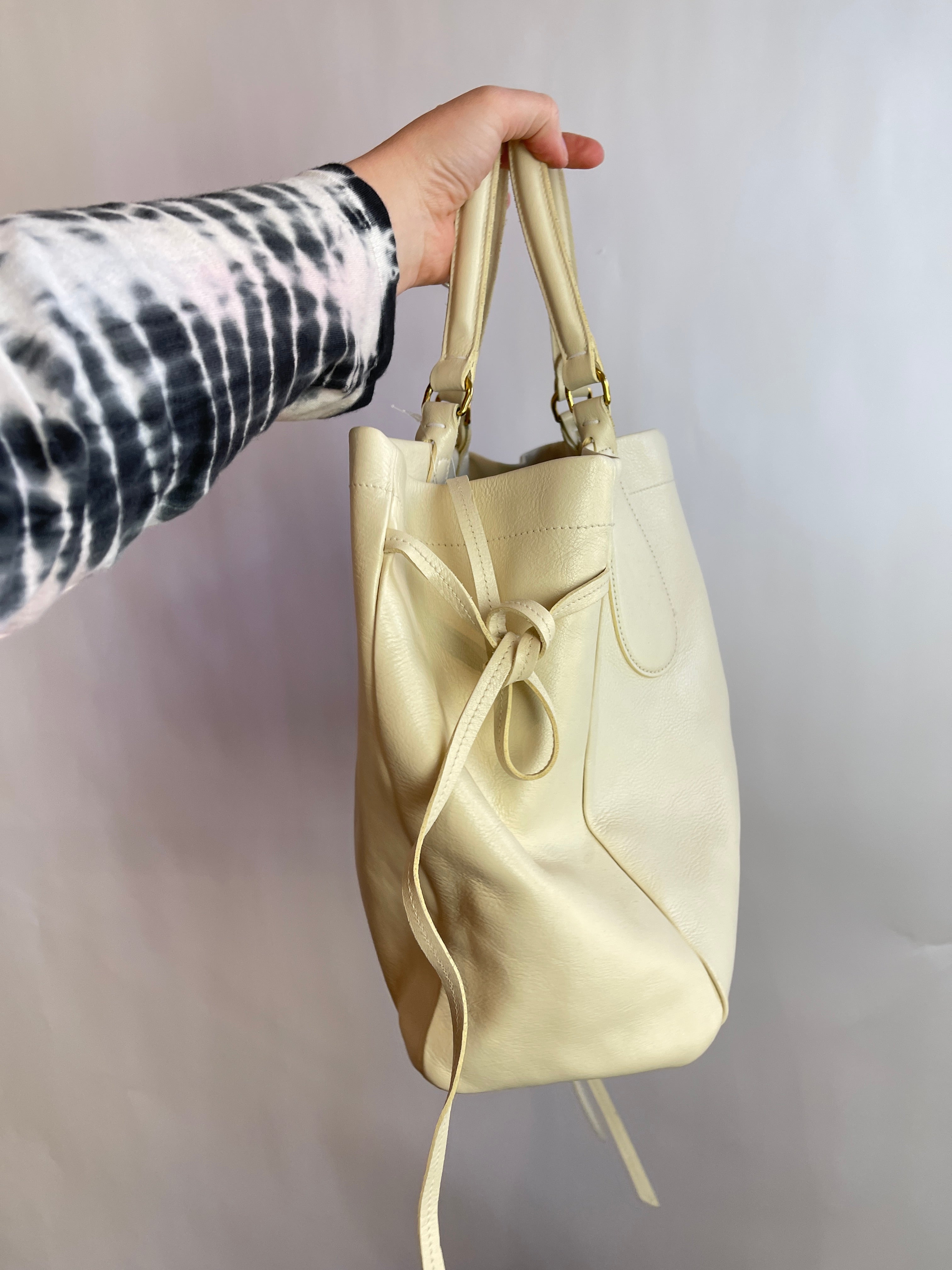 Il Bisonte Cream Leather Bag