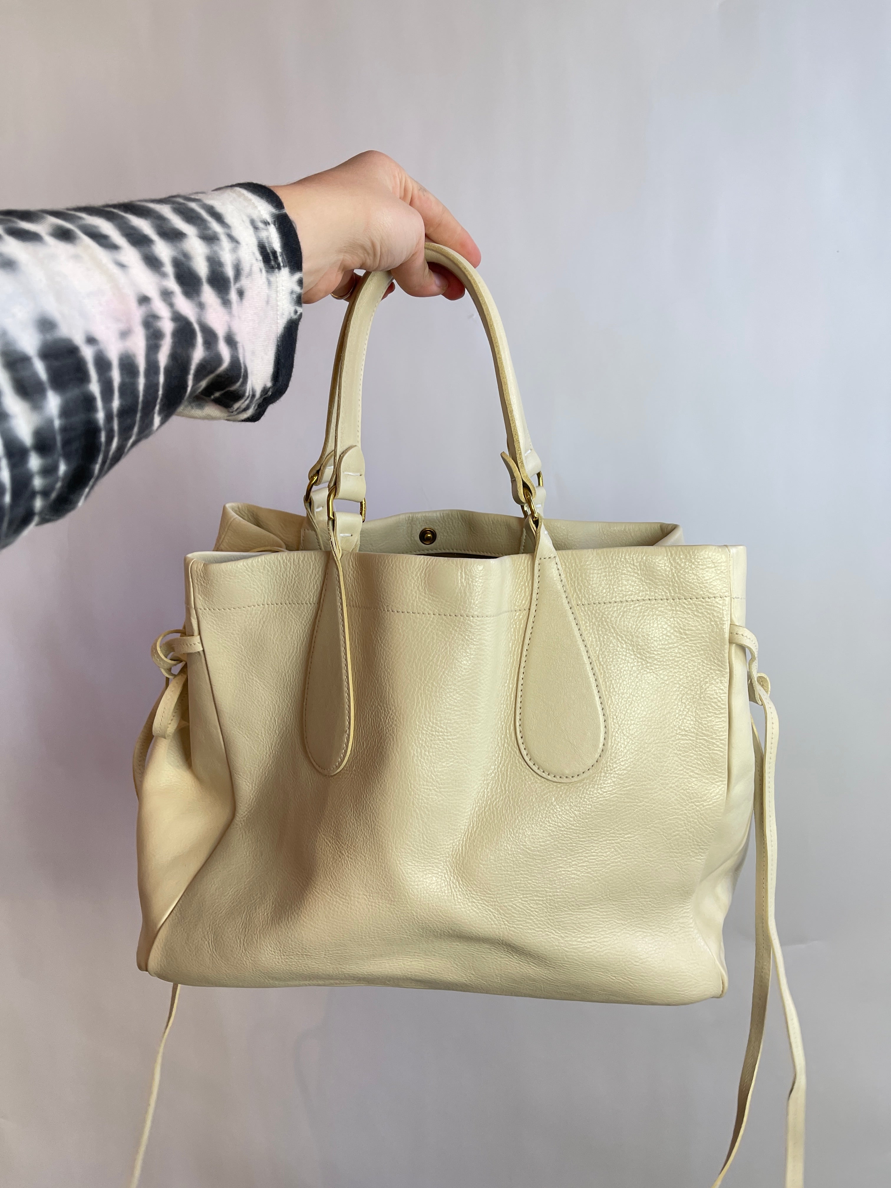 Il Bisonte Cream Leather Bag