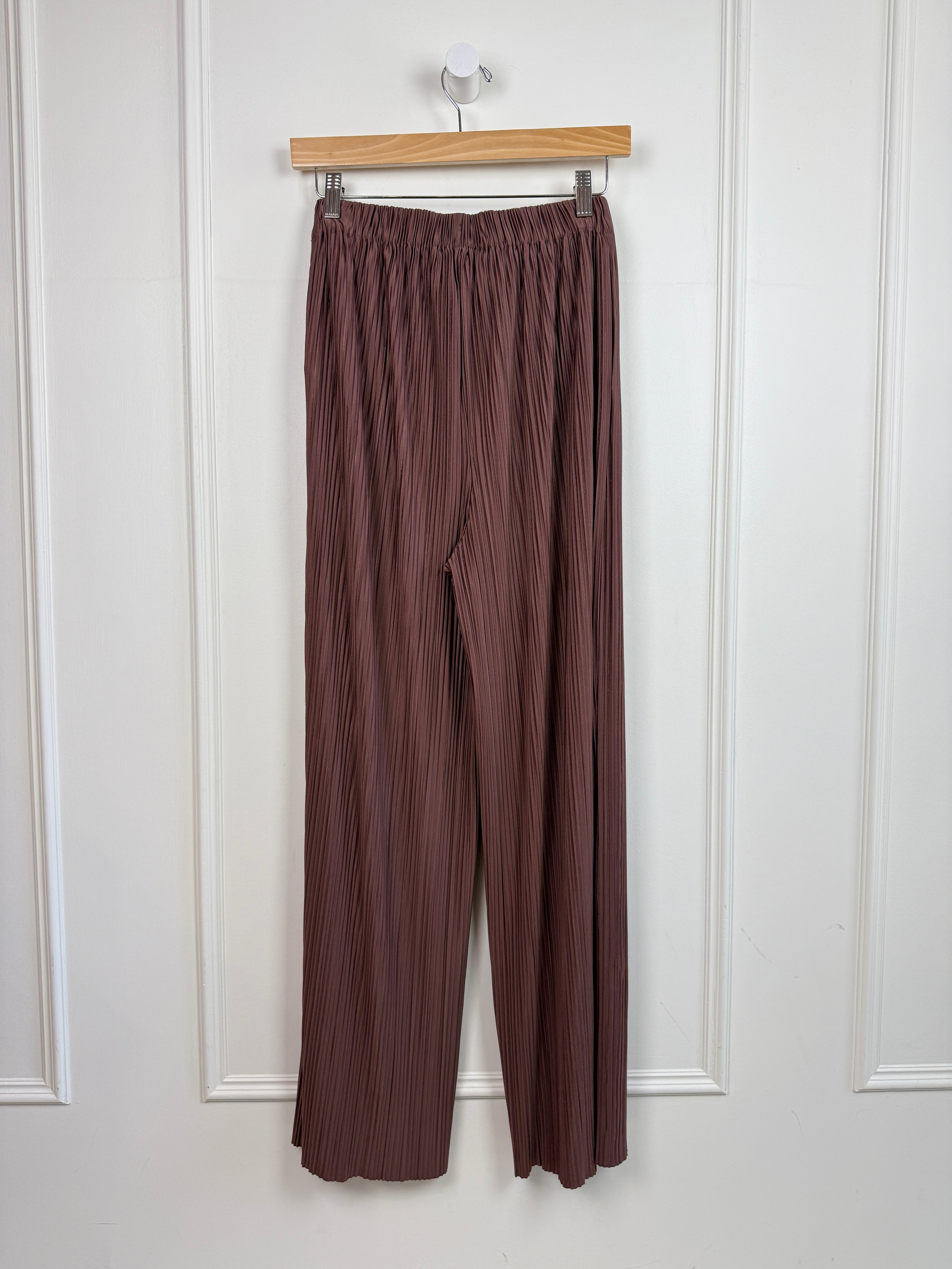 Samsoe Samsoe Uma Brown Pleated Pants (S)