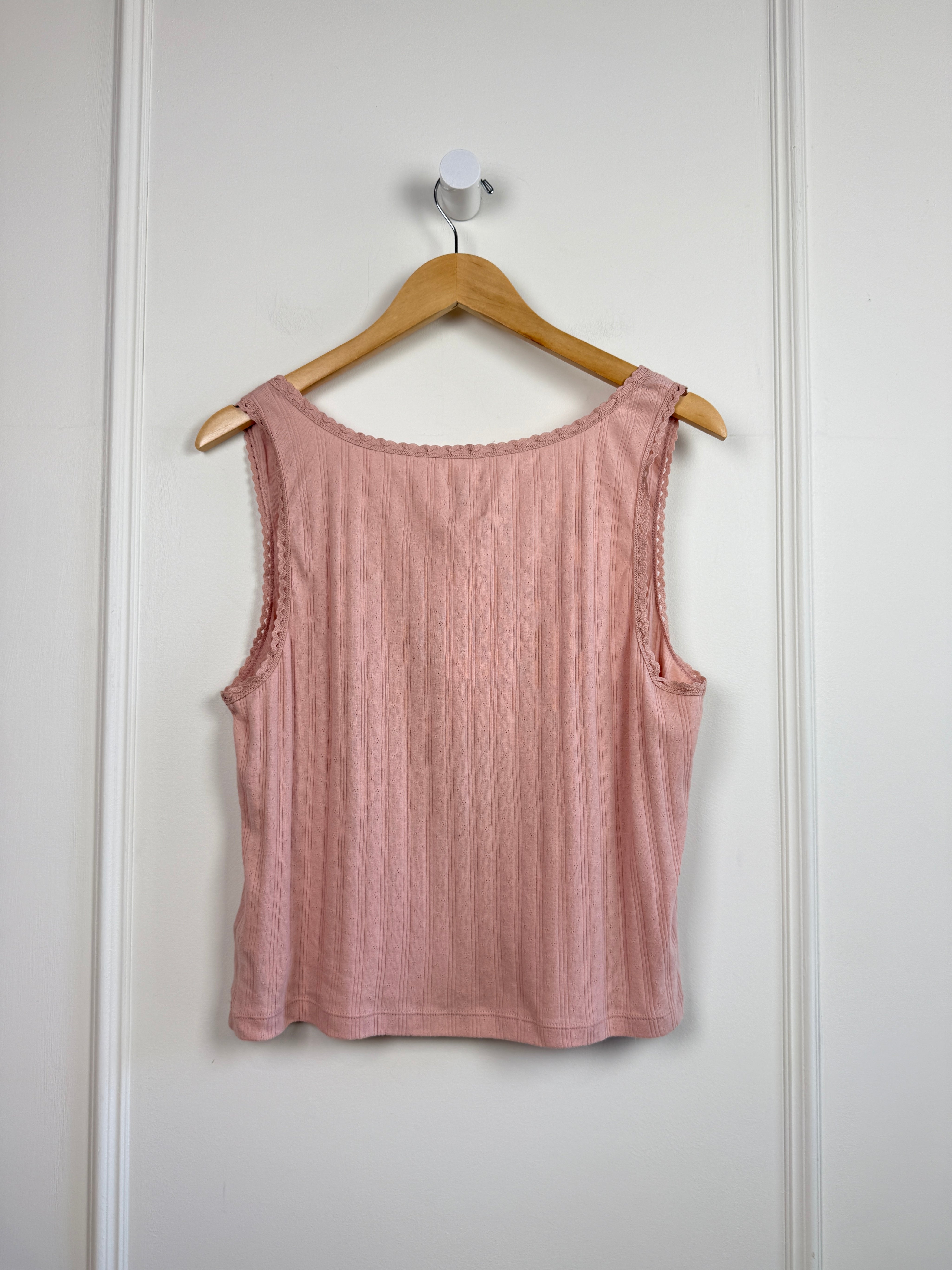 Gap x Doen Pink Pointelle Tank (XL)