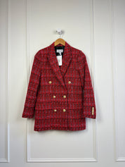 Derek Lam Crosby Red Tweed Blazer (4/S)