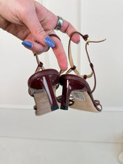 Dear Frances Tee Sandal in Bordeaux (39)