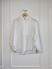 Nili Lotan White Pleated Blouse (S)