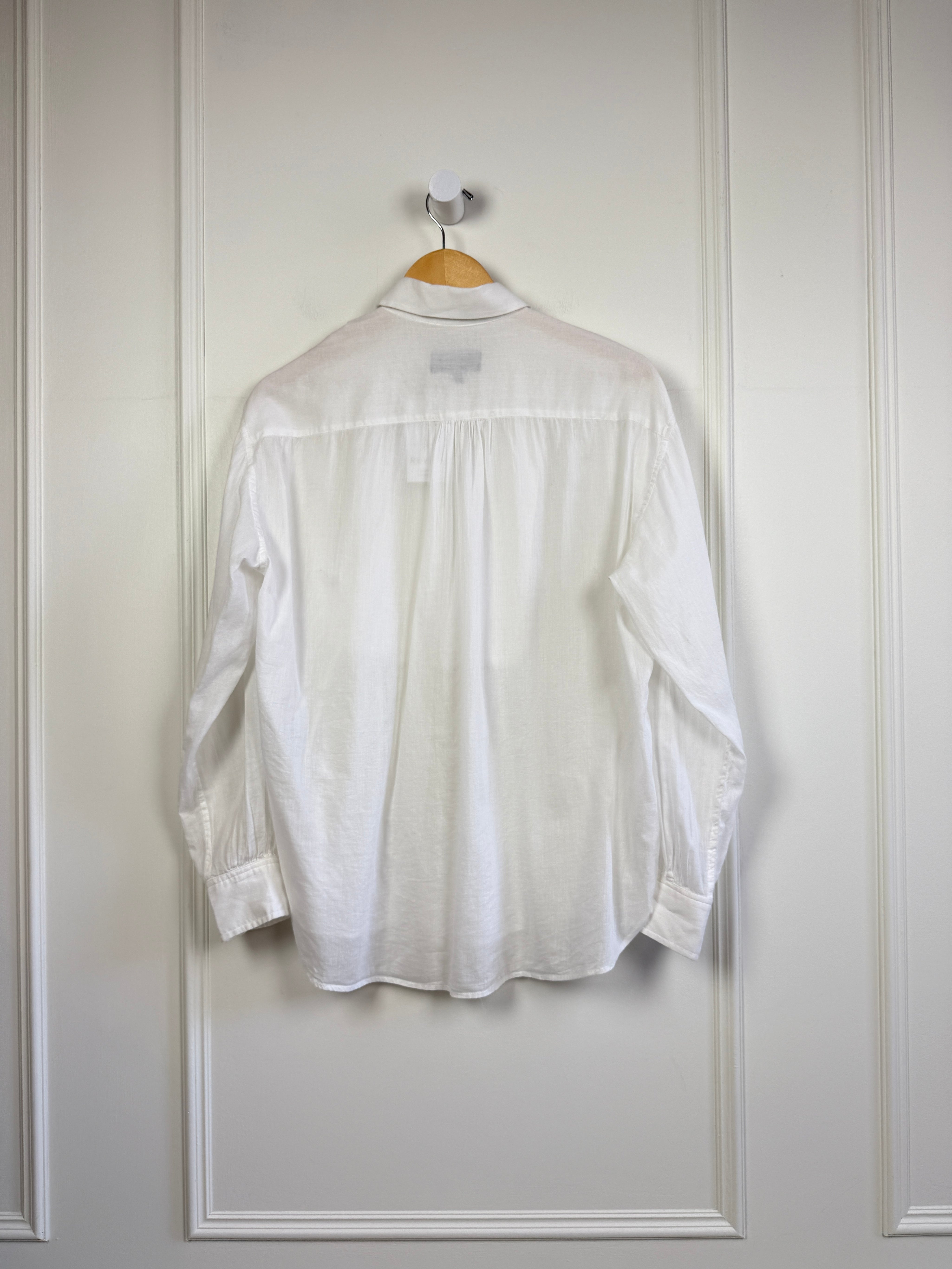 Nili Lotan White Pleated Blouse (S)