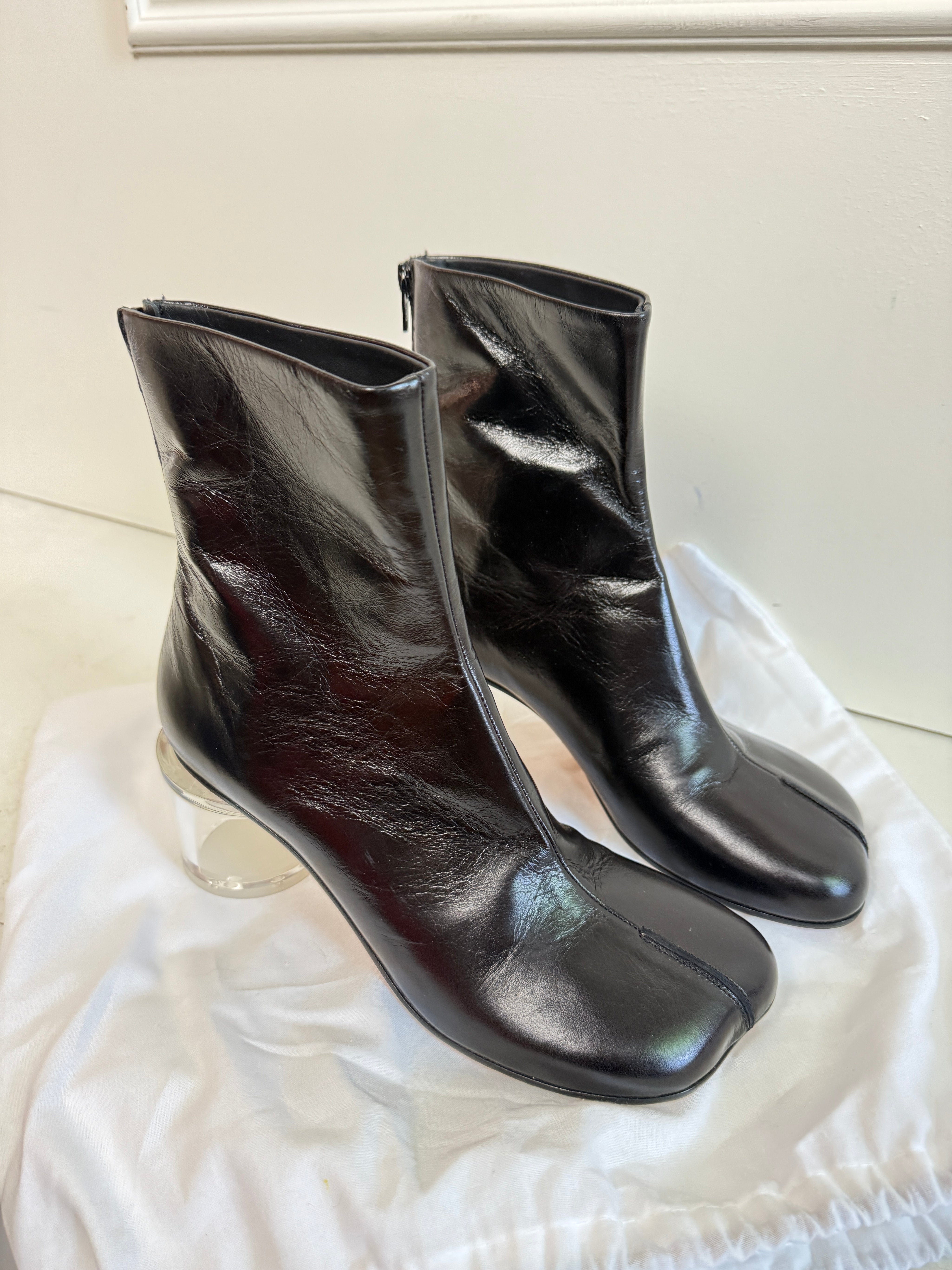 MM6 Block Heel Ankle Boots (39)