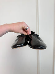 By Far Prudence Black Creased Leather Ballet Flat (38)