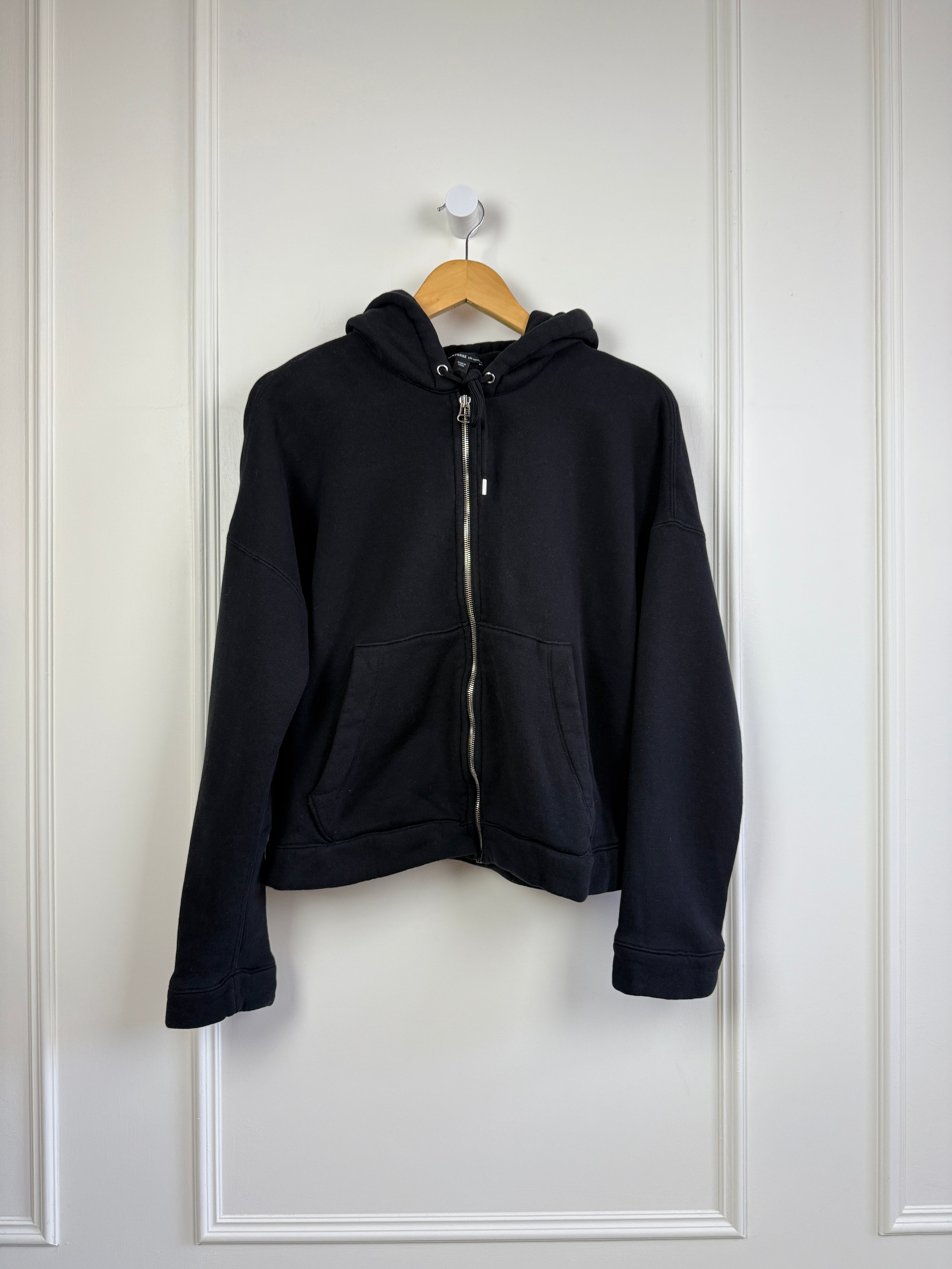 James Perse Black Zip Hoodie (L)