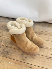 See by Chloé Juliet Shearling Ankle Boots (39)