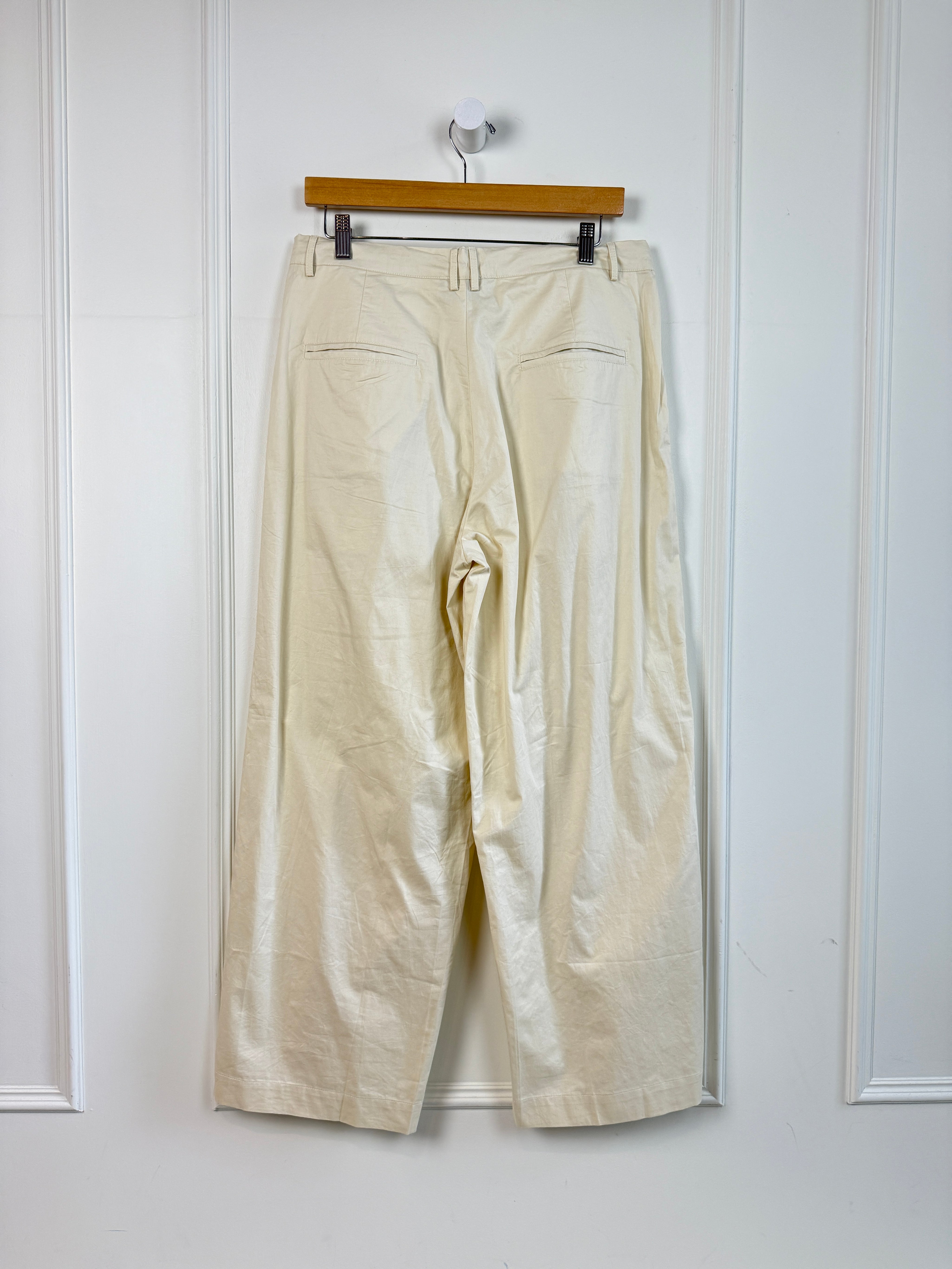 Deiji Studios Drawstring Cream Trouser (M)
