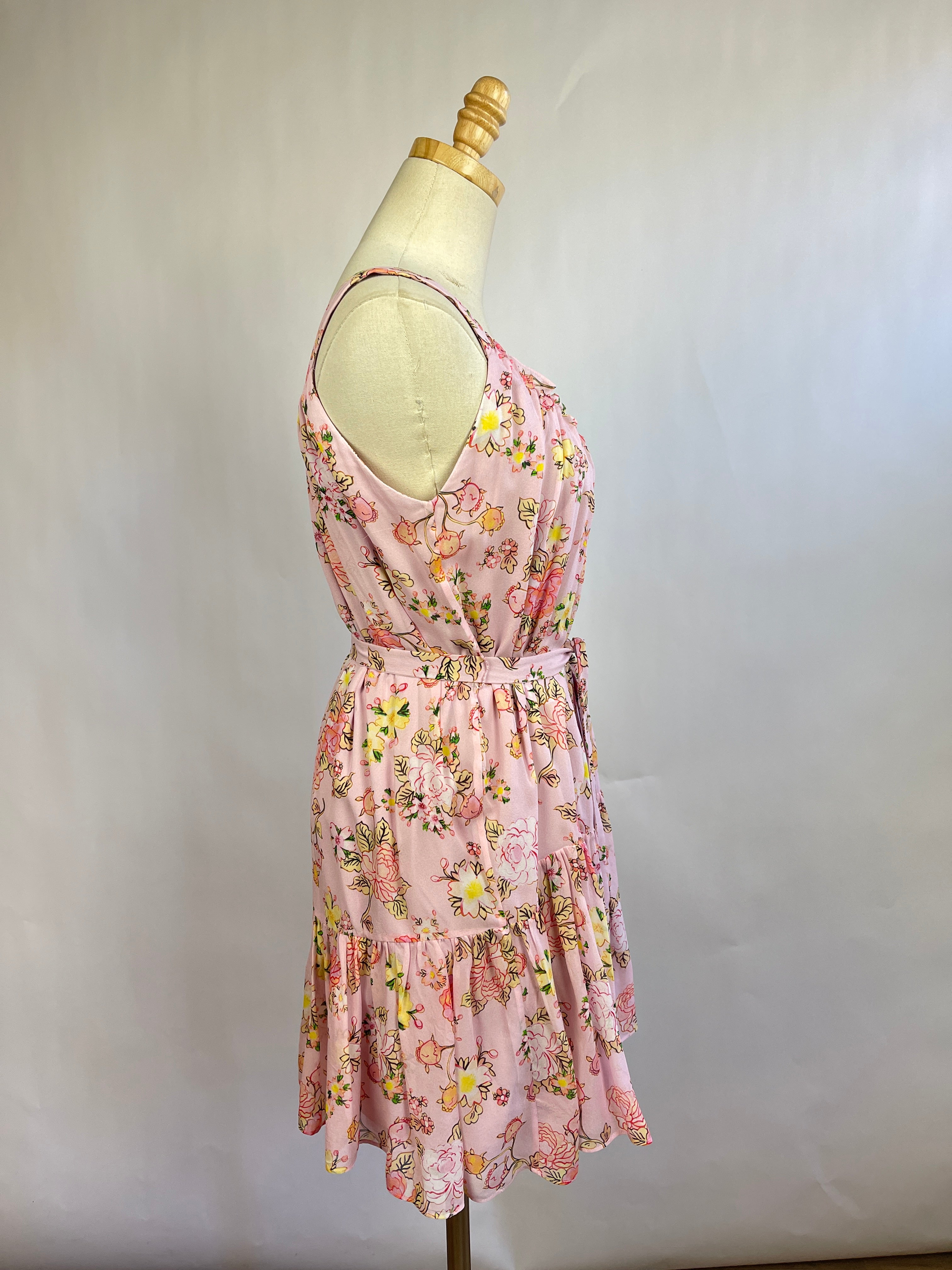 Saloni Pink Silk Mini Dress (4/S)