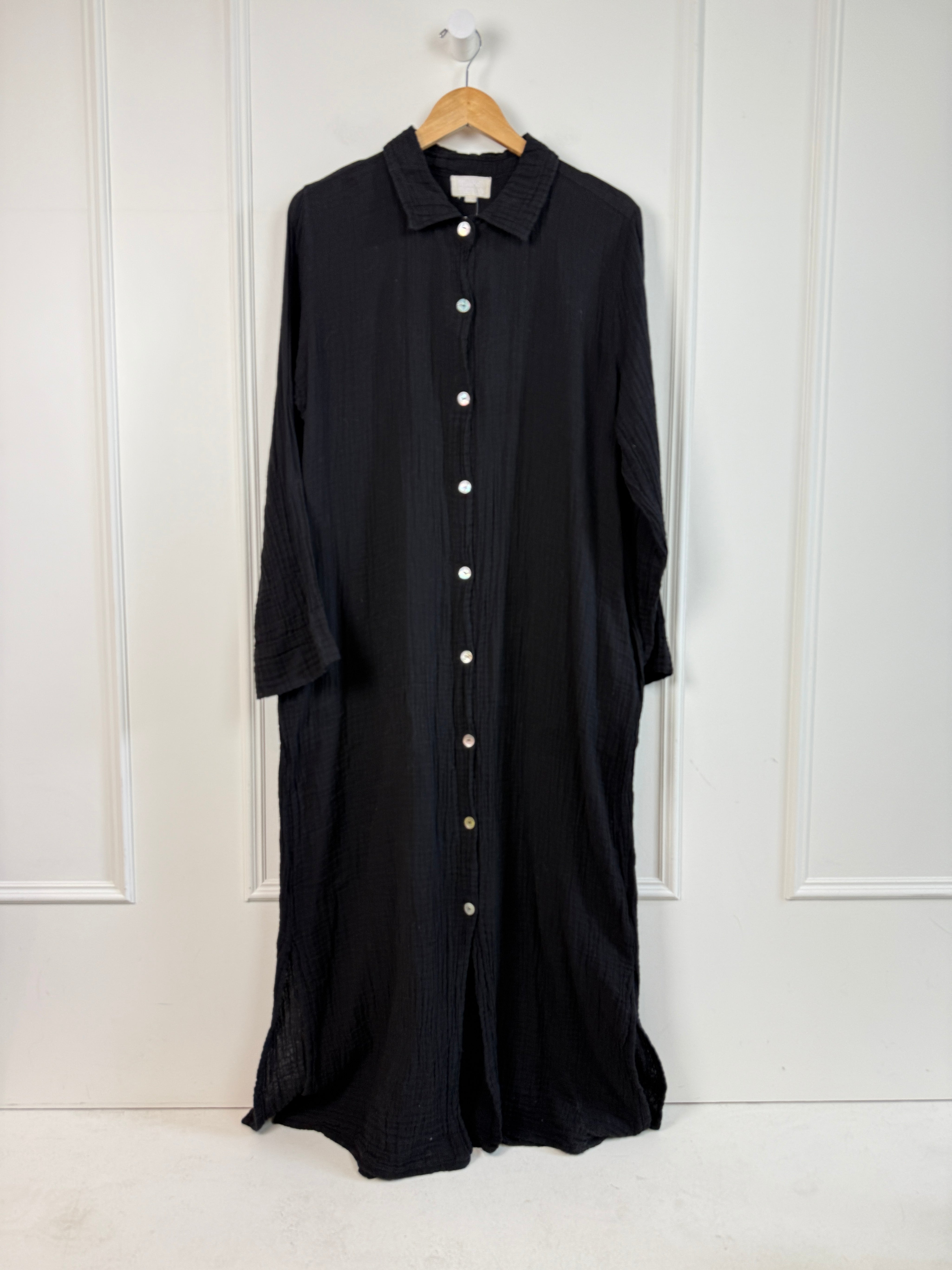 honest cotton dress Shell Shirt Dress Baby Blue / L/XL