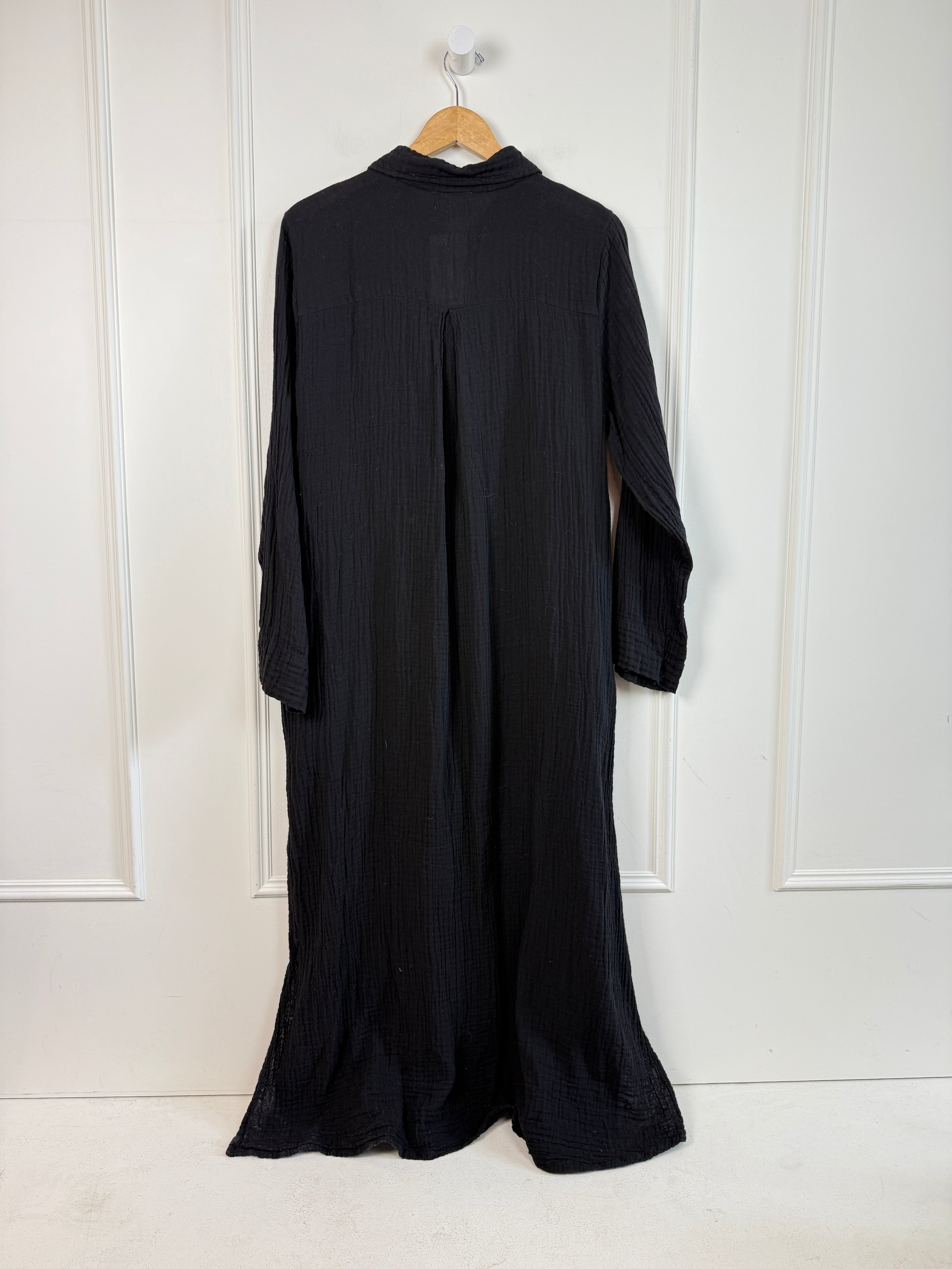 Honest Cotton Black Dress (OS)