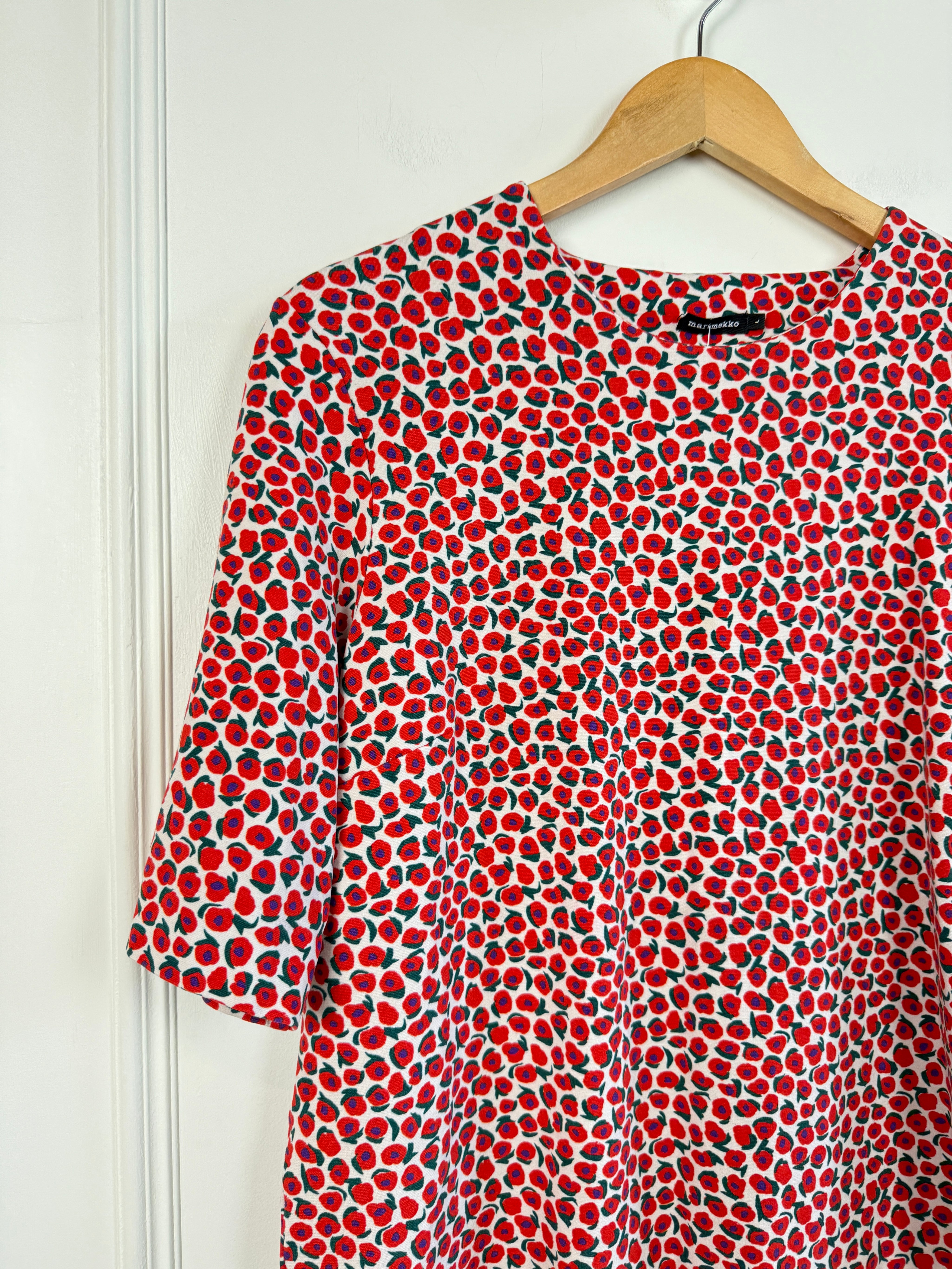 Marimekko Red Floral Top (L)