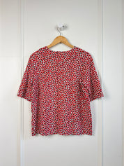 Marimekko Red Floral Top (L)