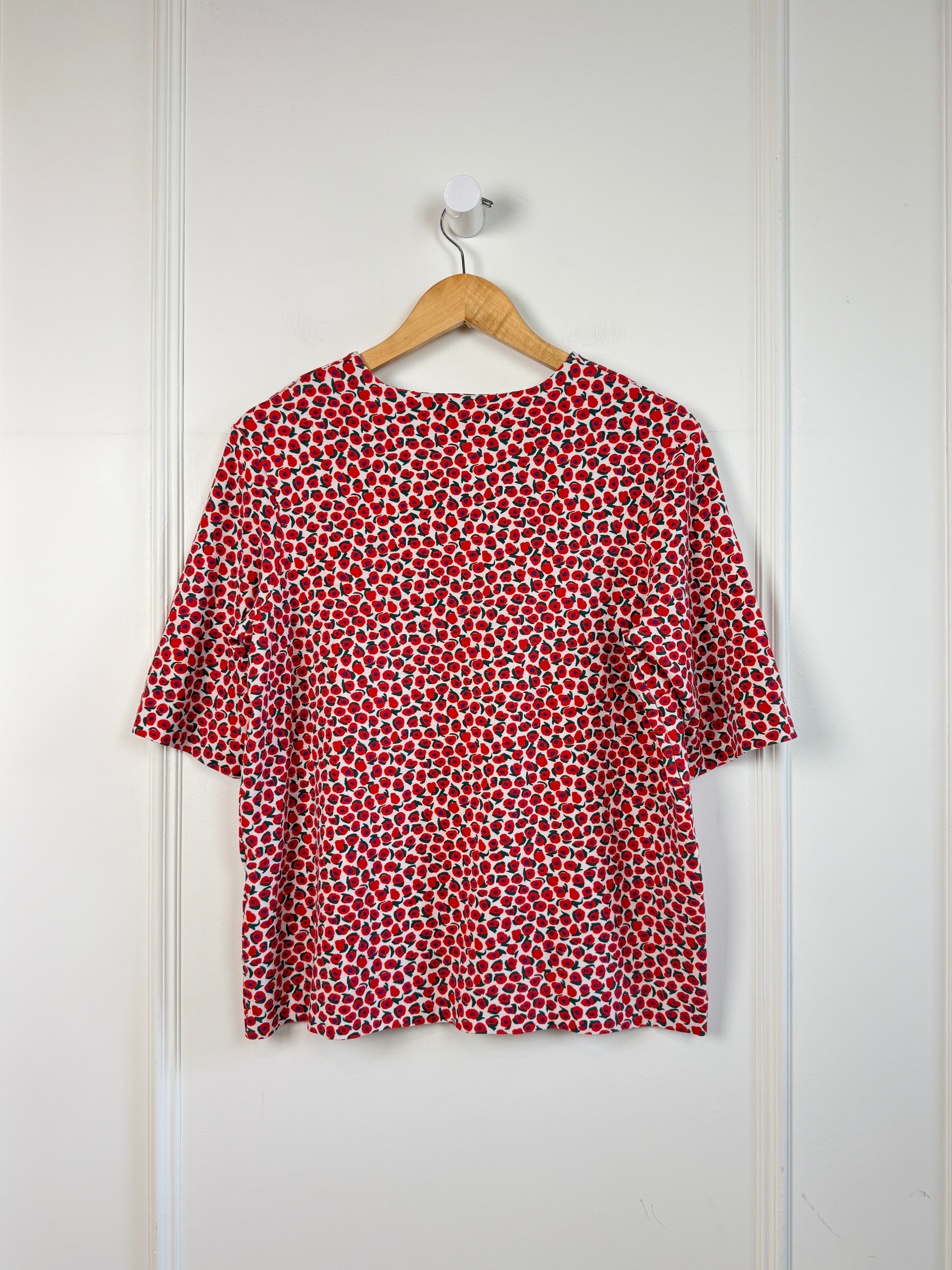 Marimekko Red Floral Top (L)