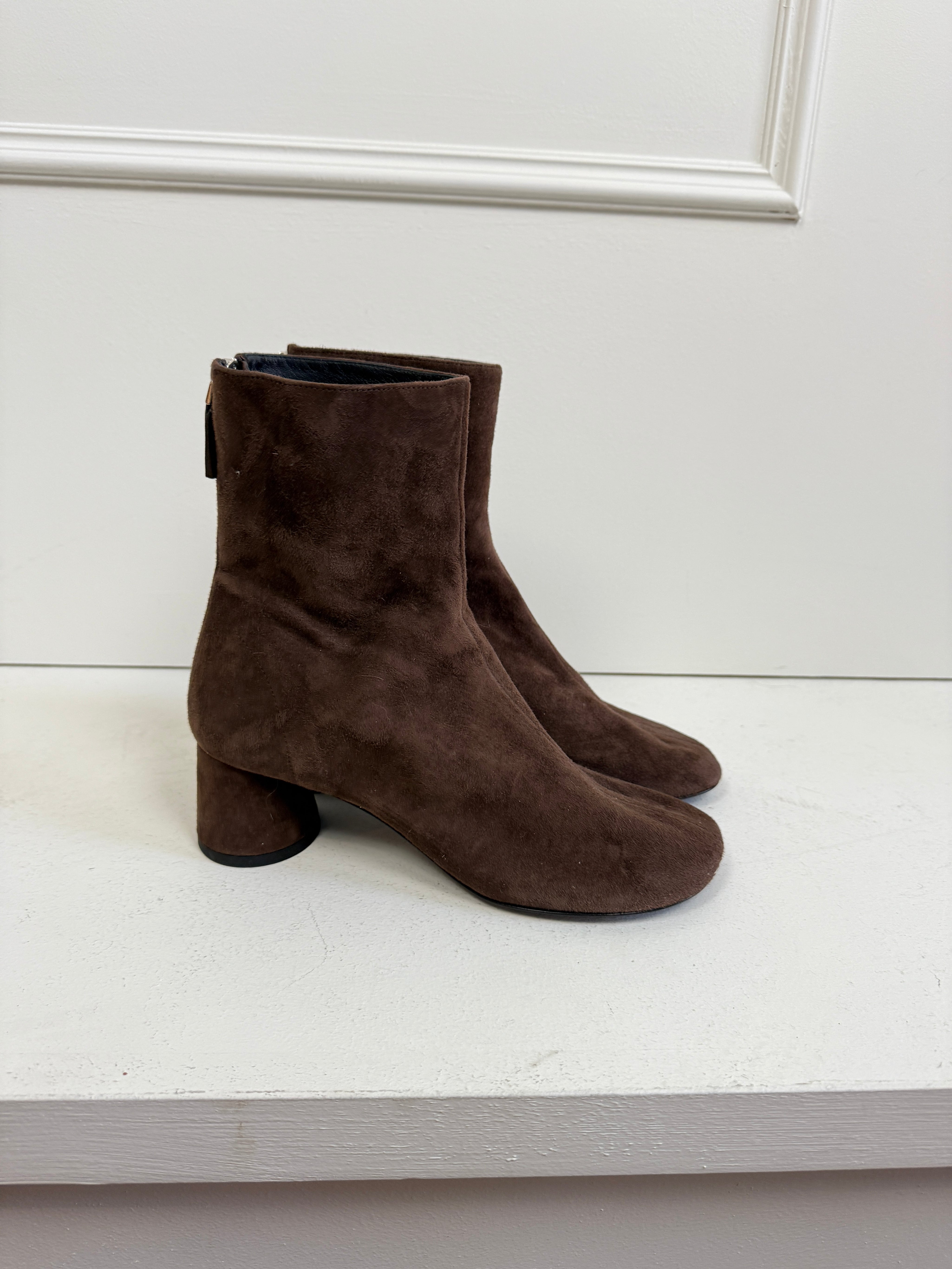 Proenza Schouler Glove Boots in Suede Espresso (39)