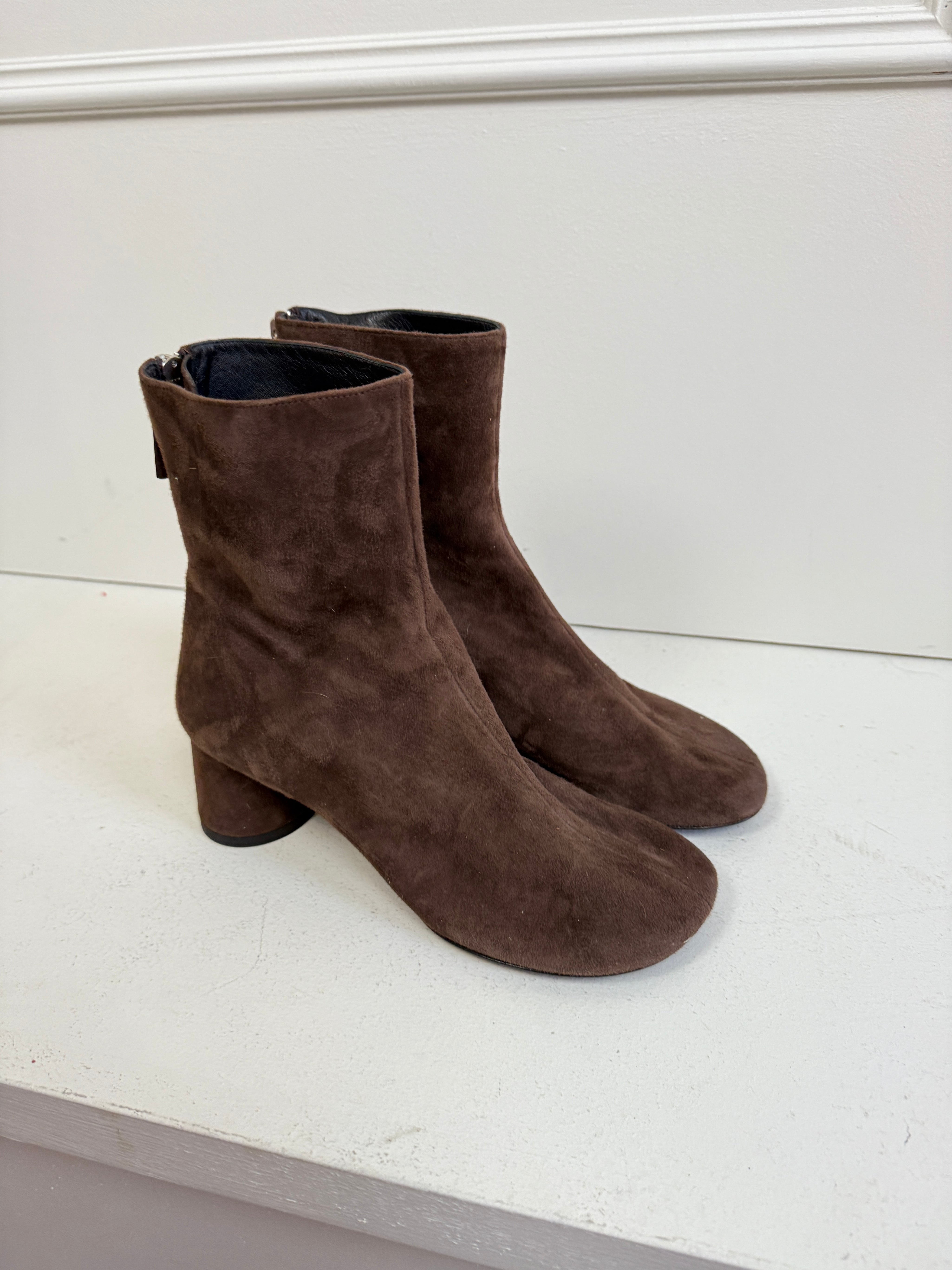 Proenza Schouler Glove Boots in Suede Espresso (39)