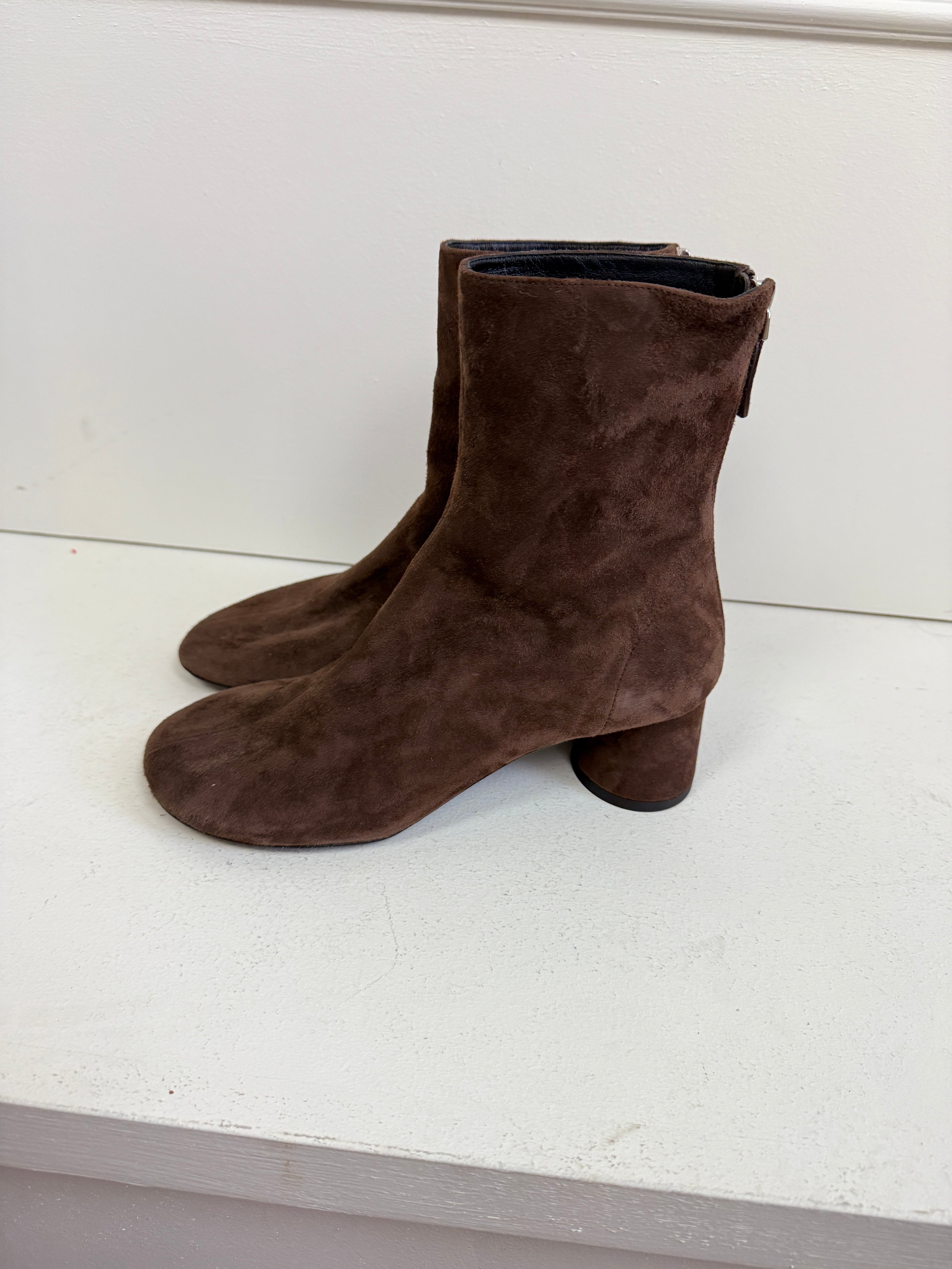 Proenza Schouler Glove Boots in Suede Espresso (39)