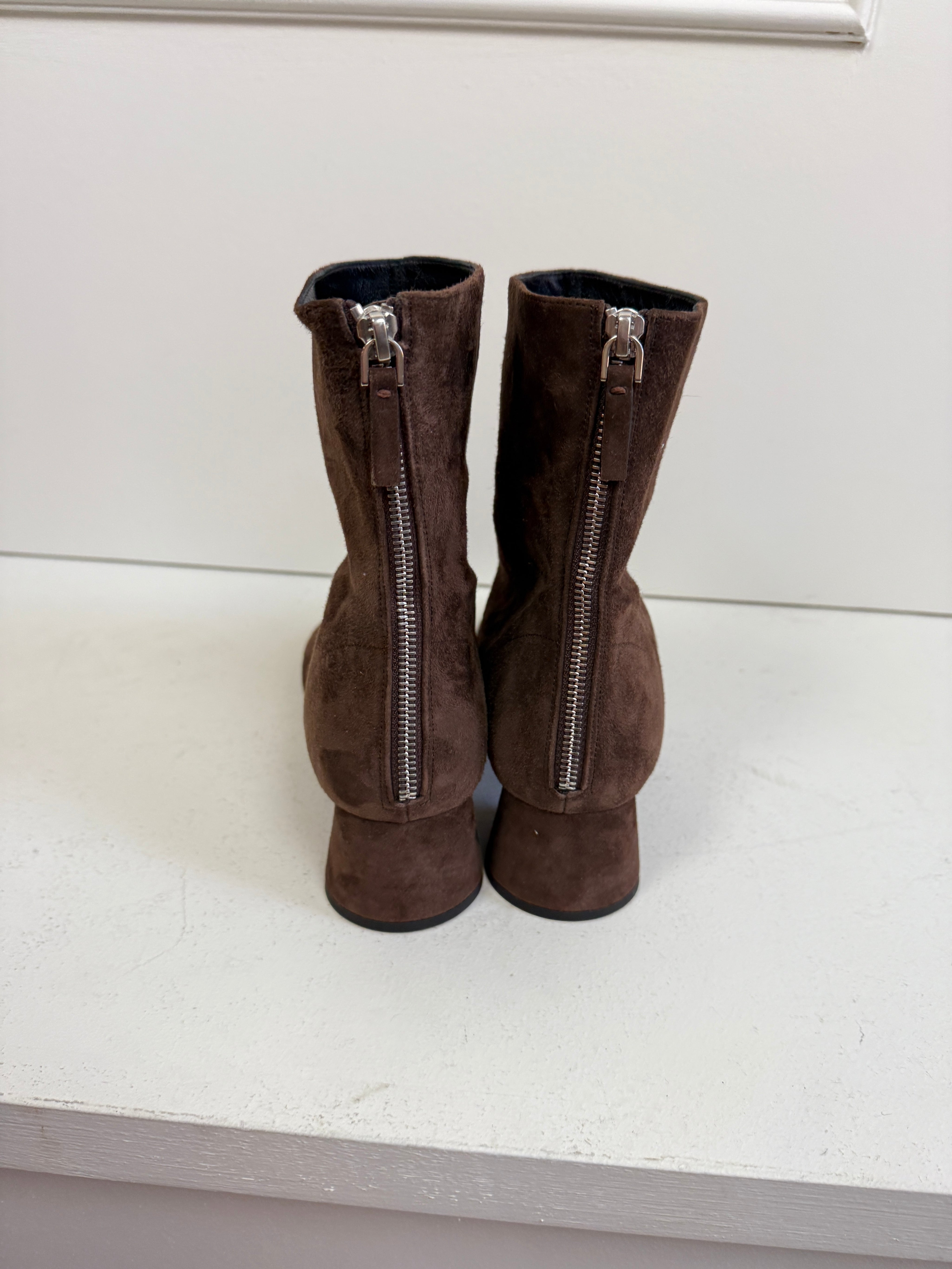 Proenza Schouler Glove Boots in Suede Espresso (39)