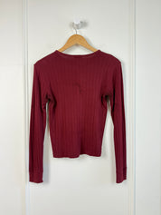 Donni Red Pointelle Tee (M)