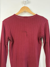 Donni Red Pointelle Tee (M)