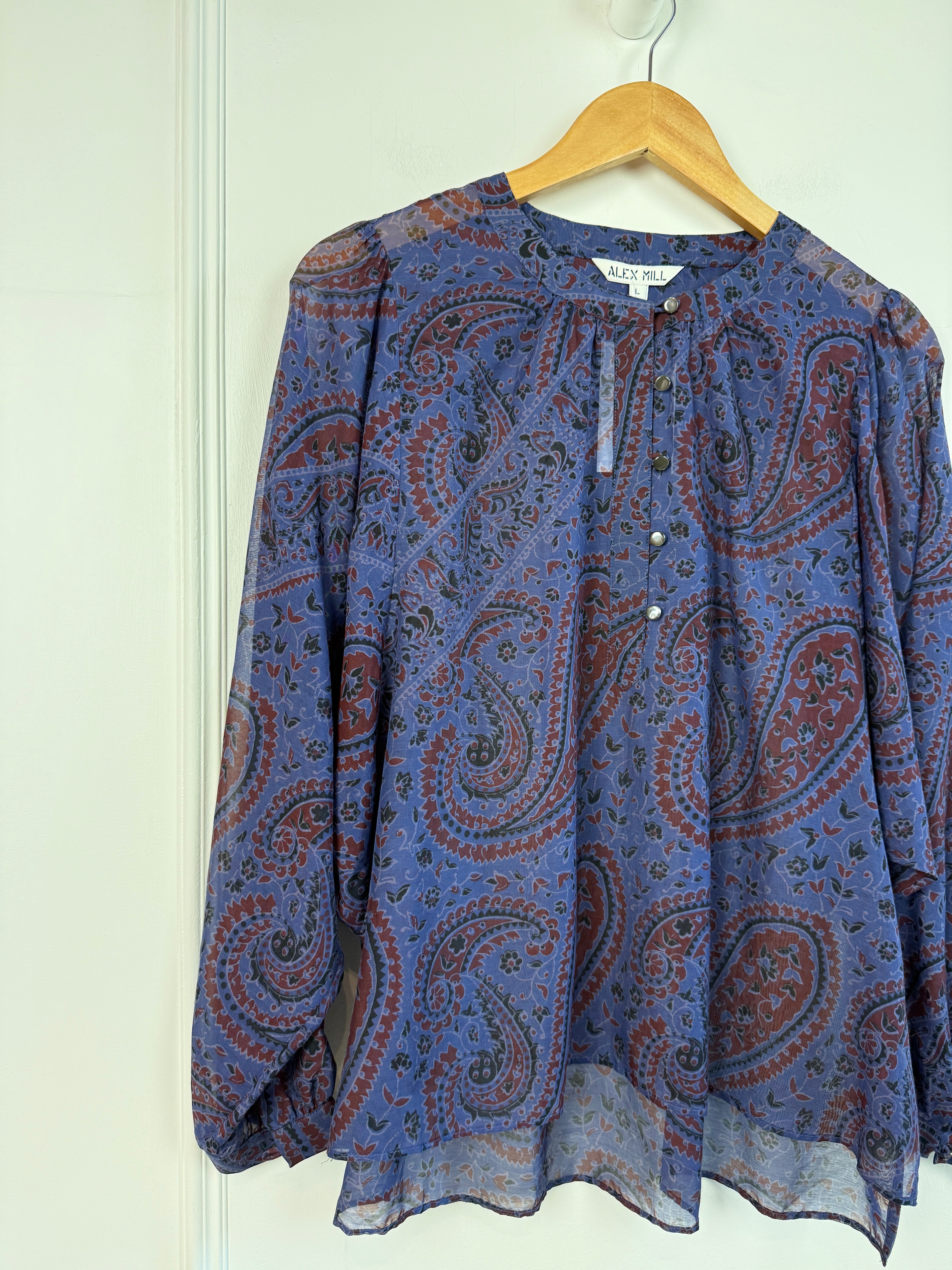 Alex Mill Paisley Top (L)