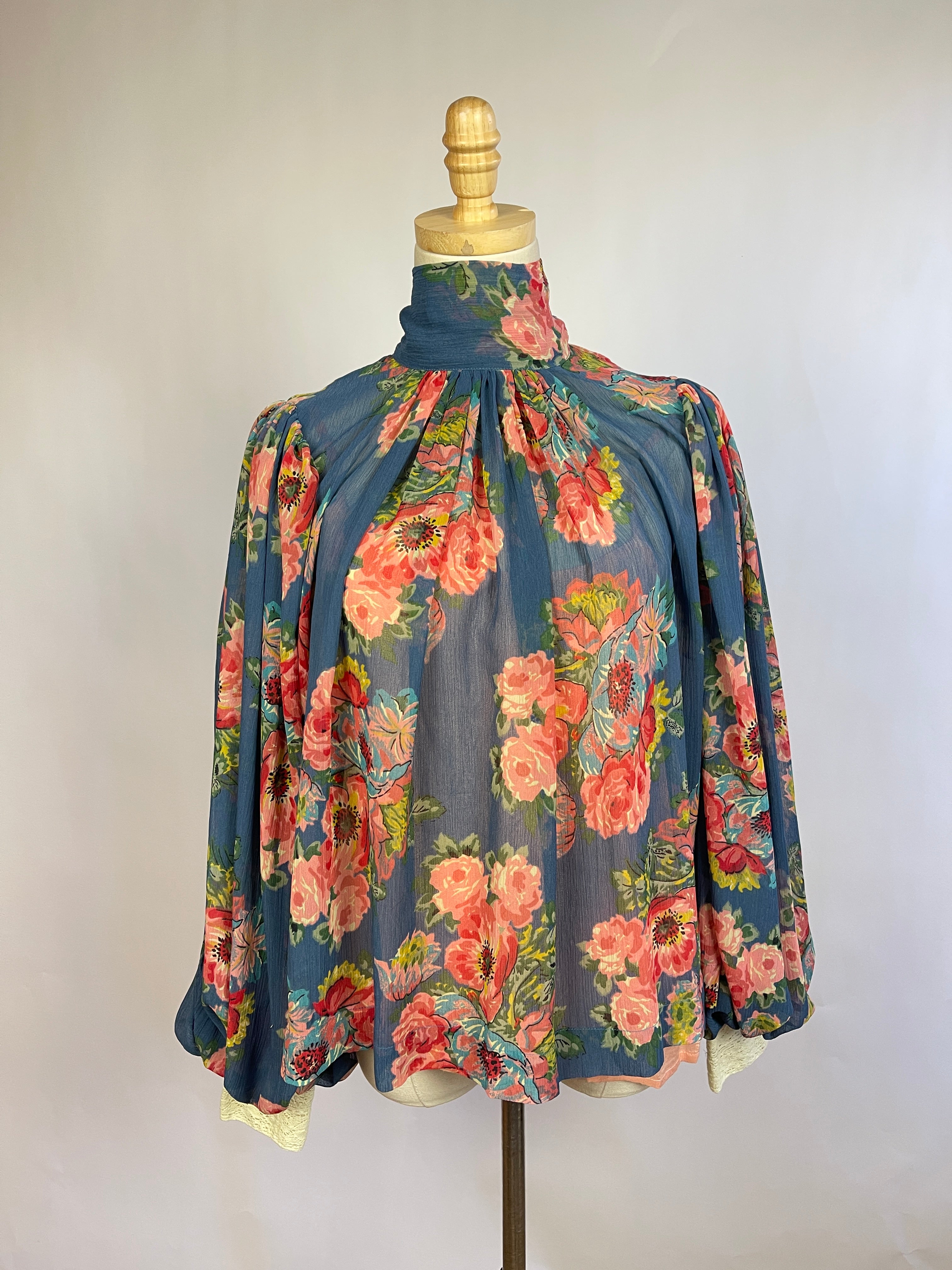 by TiMo Floral Chiffon Blouse (S & L)