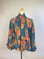 by TiMo Floral Chiffon Blouse (S & L)