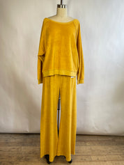 Suzie Kondi Yellow Terry Sweatpants (L)