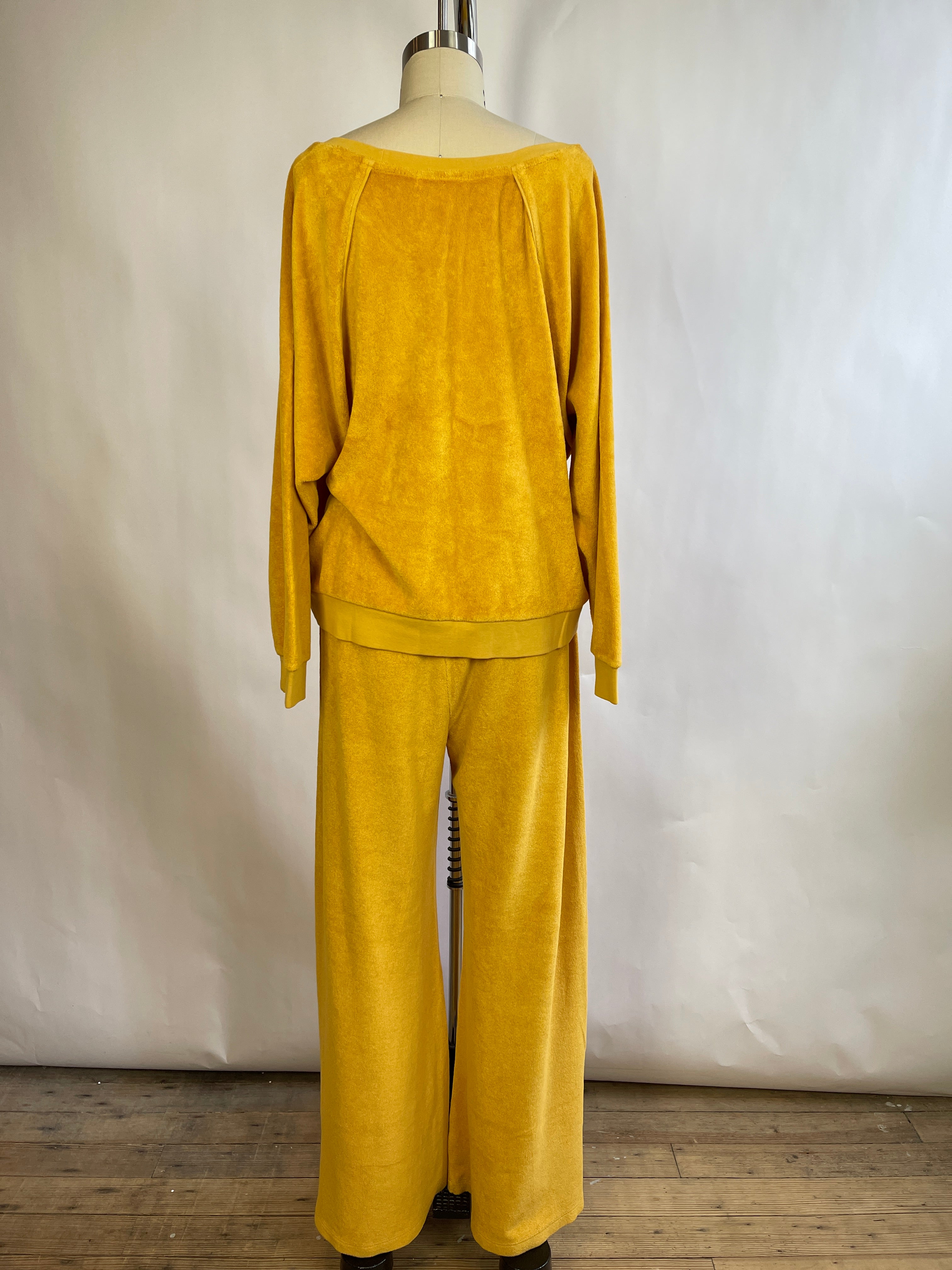 Suzie Kondi Yellow Terry Sweatpants (L)