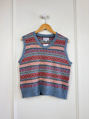 Brora Wool Pattern Vest (L)