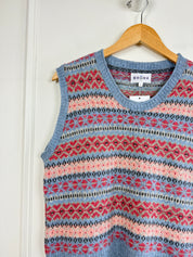 Brora Wool Pattern Vest (L)