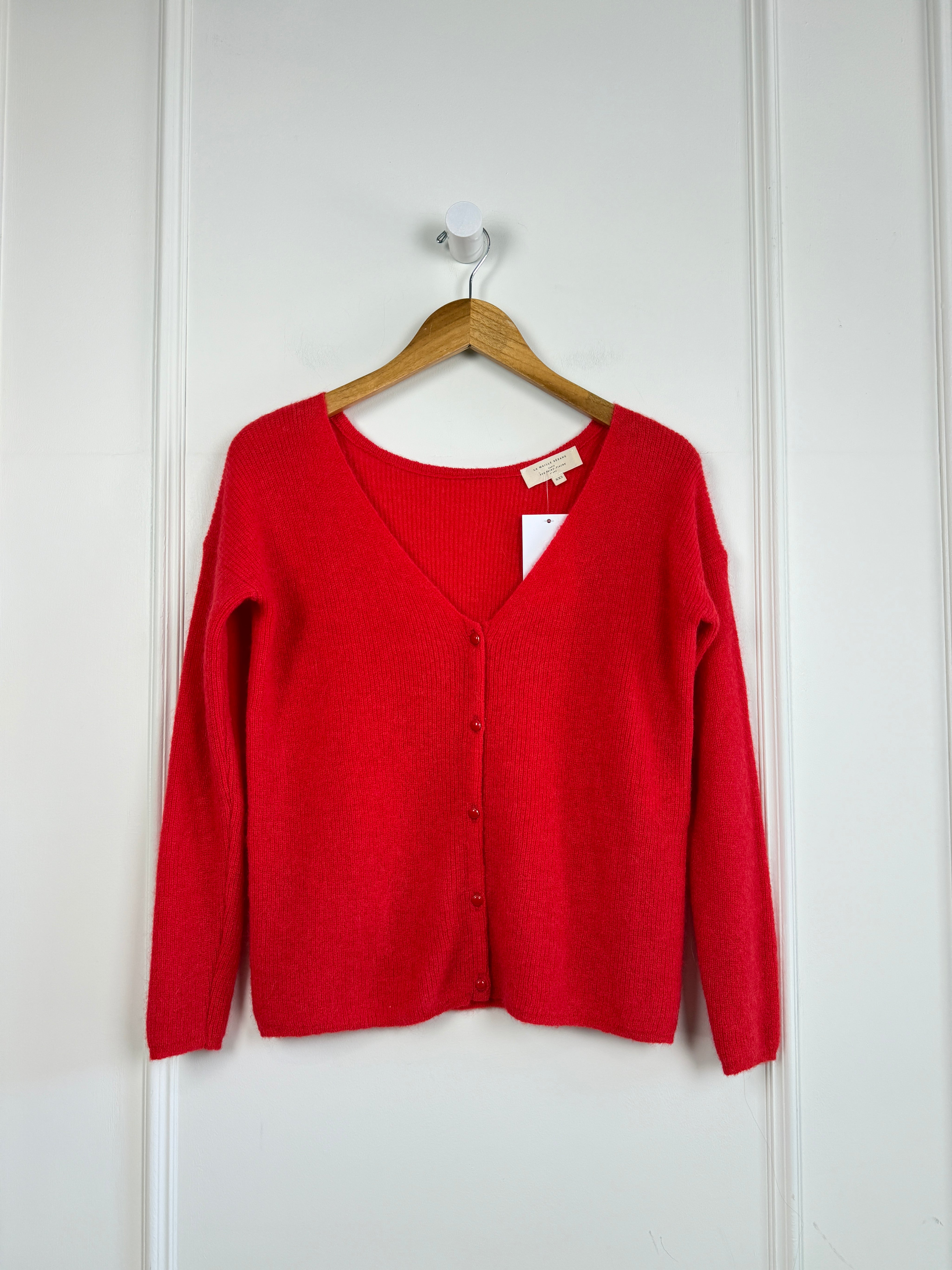 Sezane Barry Red Cardigan (XXS)