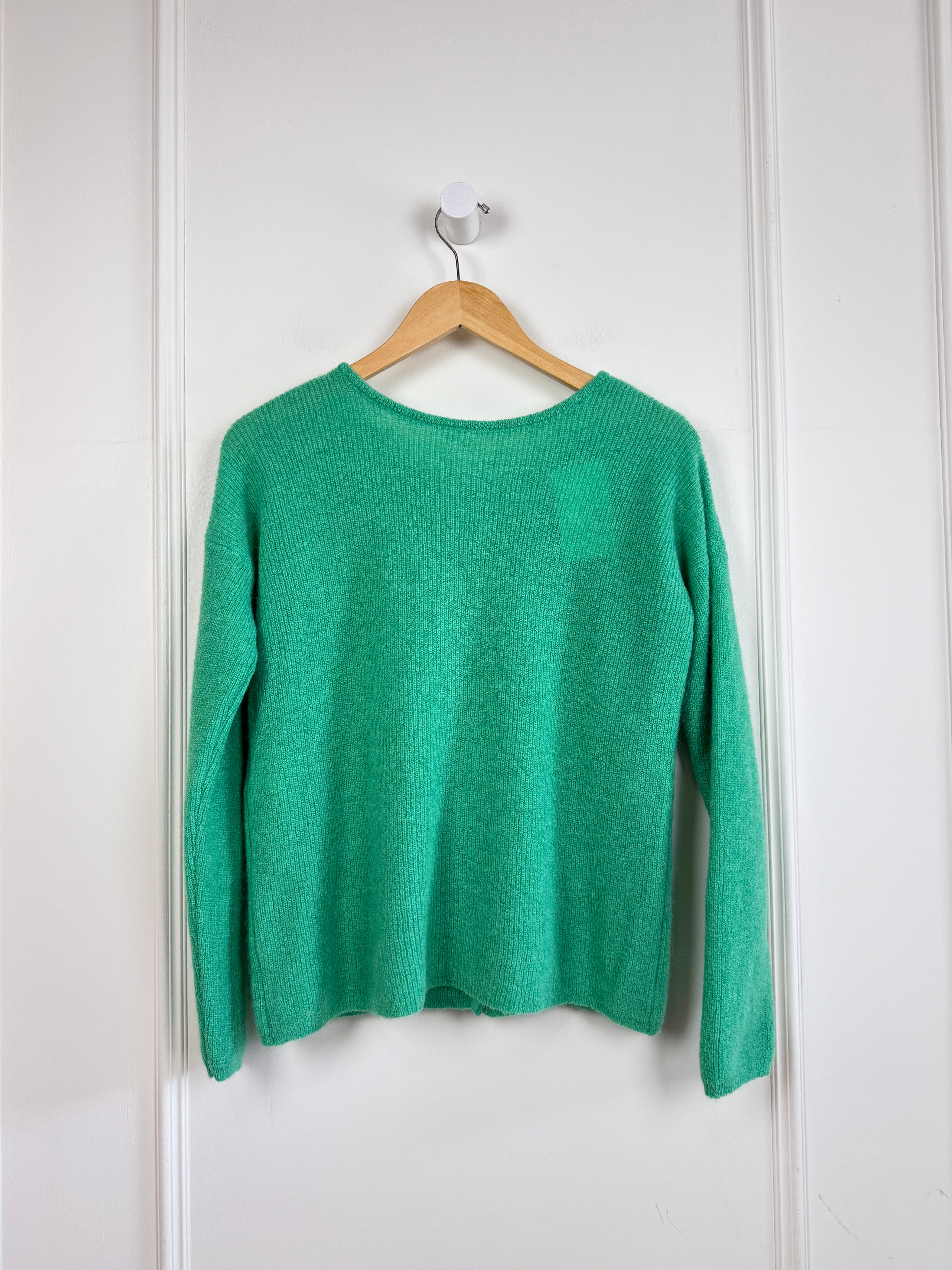 Sézane Gaspard Cardigan in Sea Bright Green (XS)