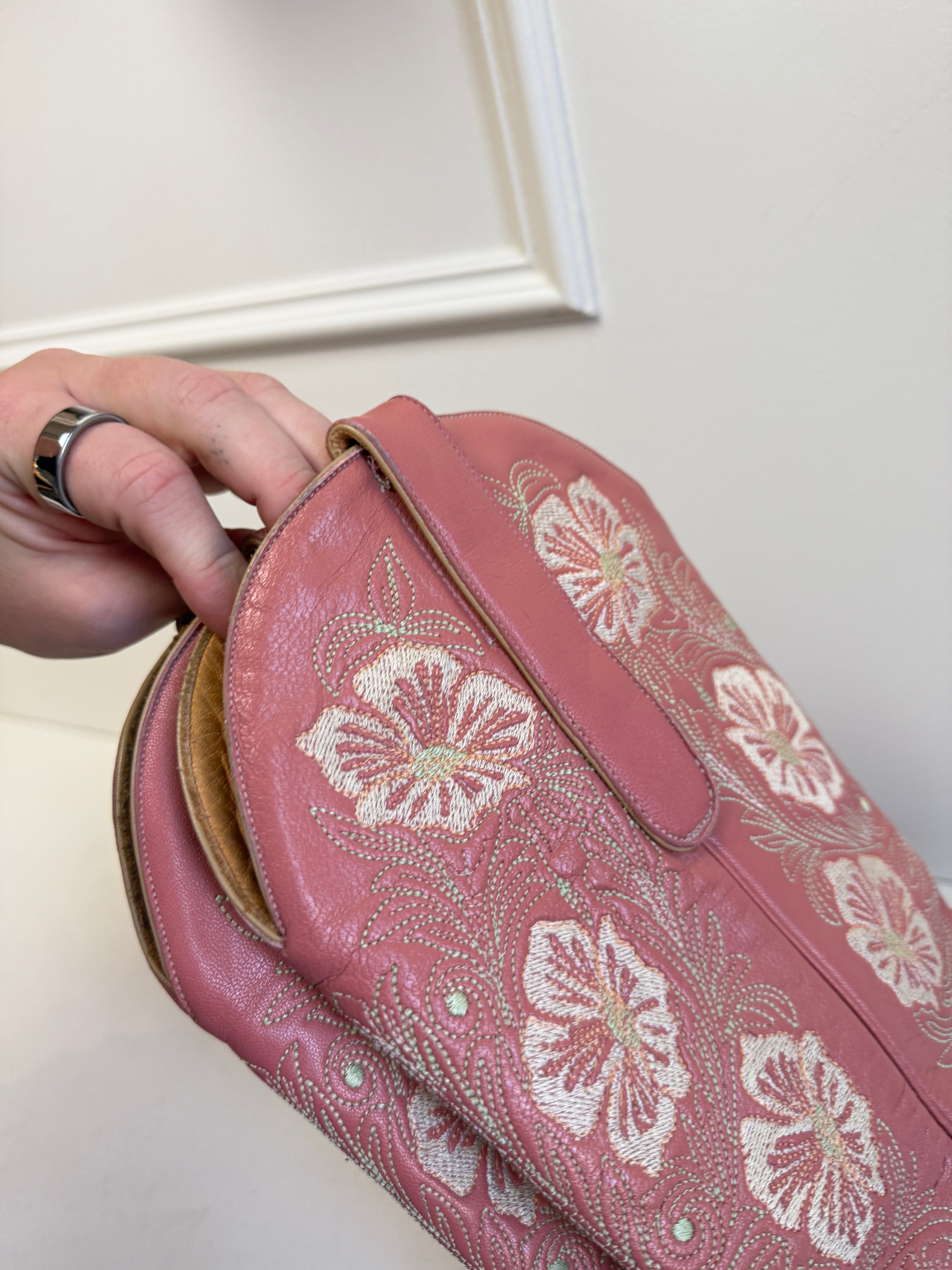 Old Gringo Pink Embroidered Western Boots (8)