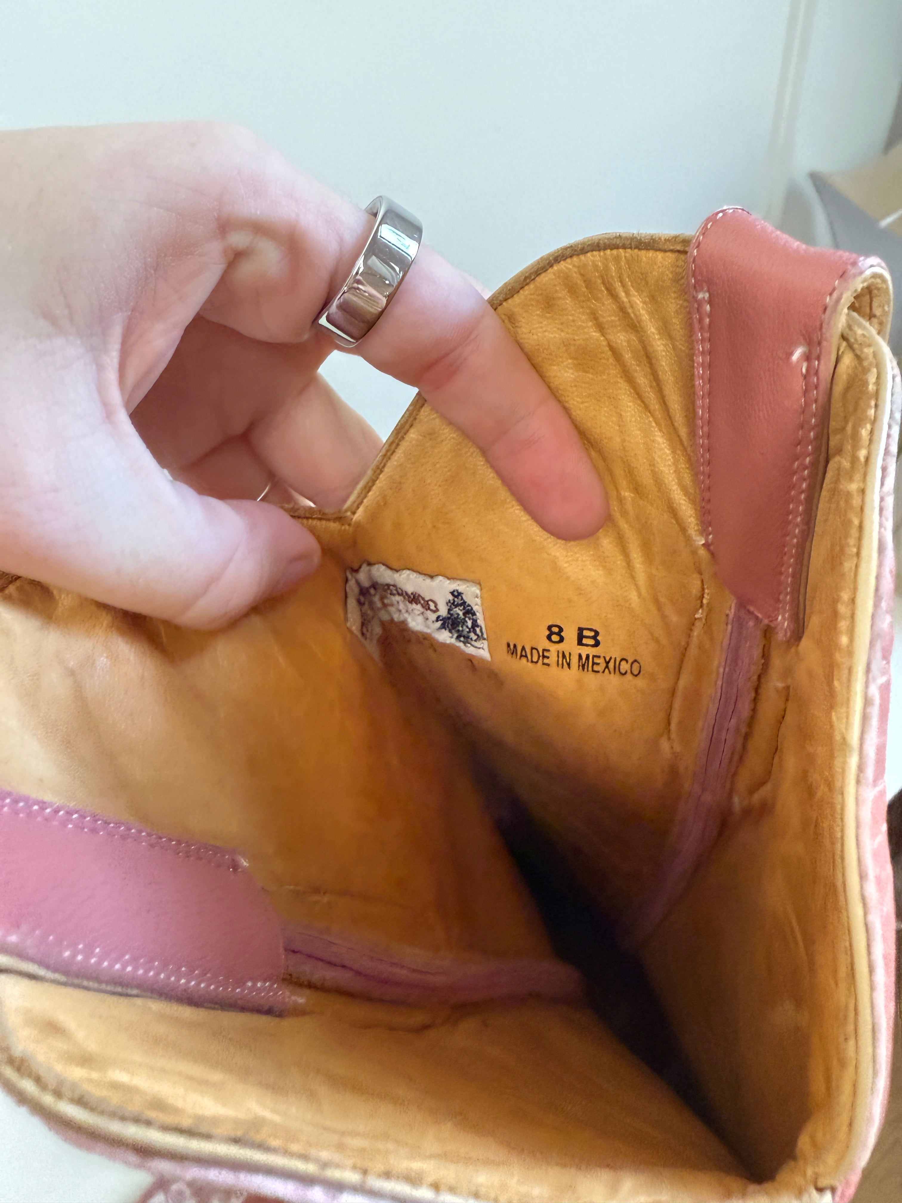 Old Gringo Pink Embroidered Western Boots (8)