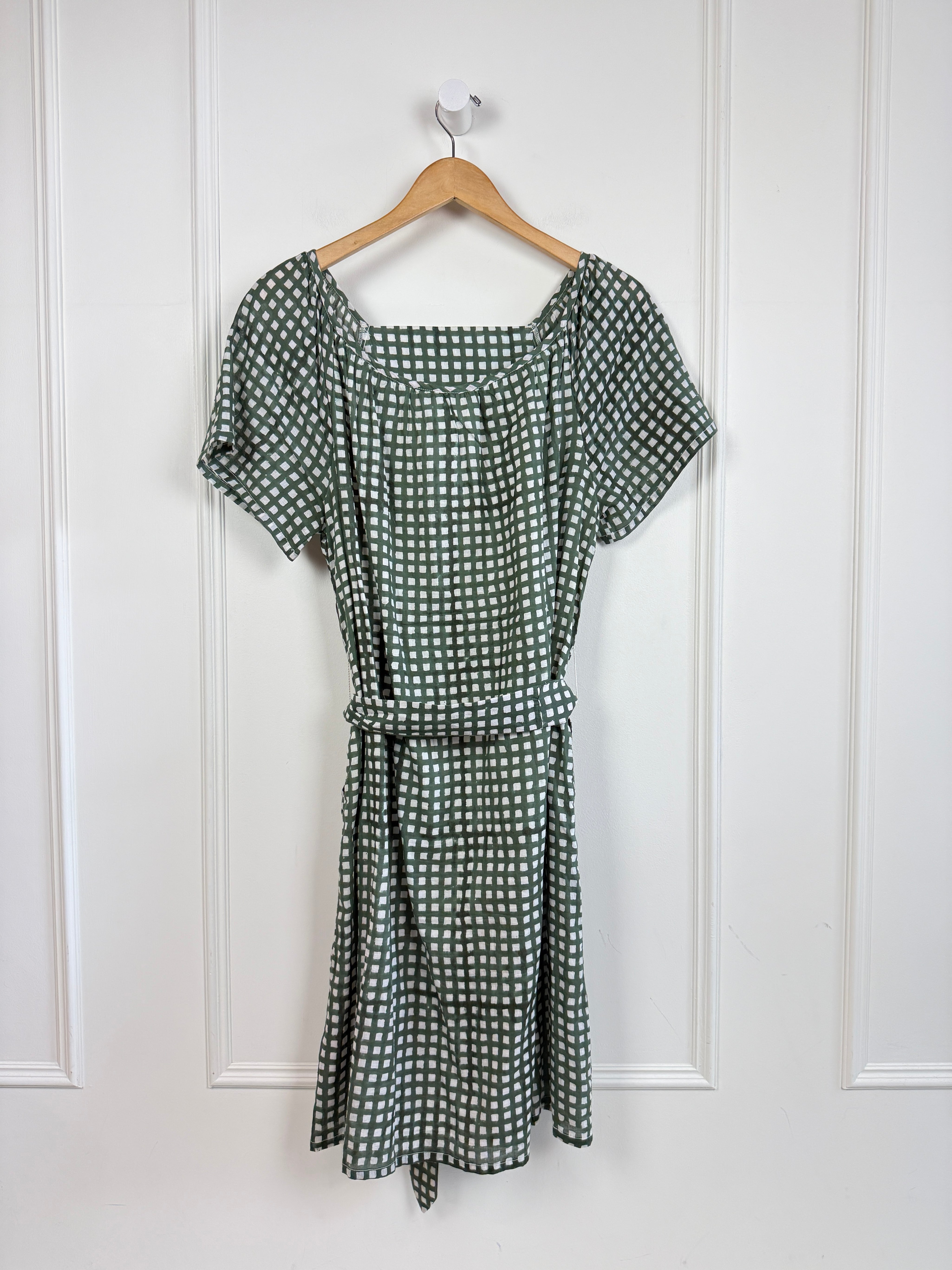 Emerson Fry Green Gingham Dress (XS/S)