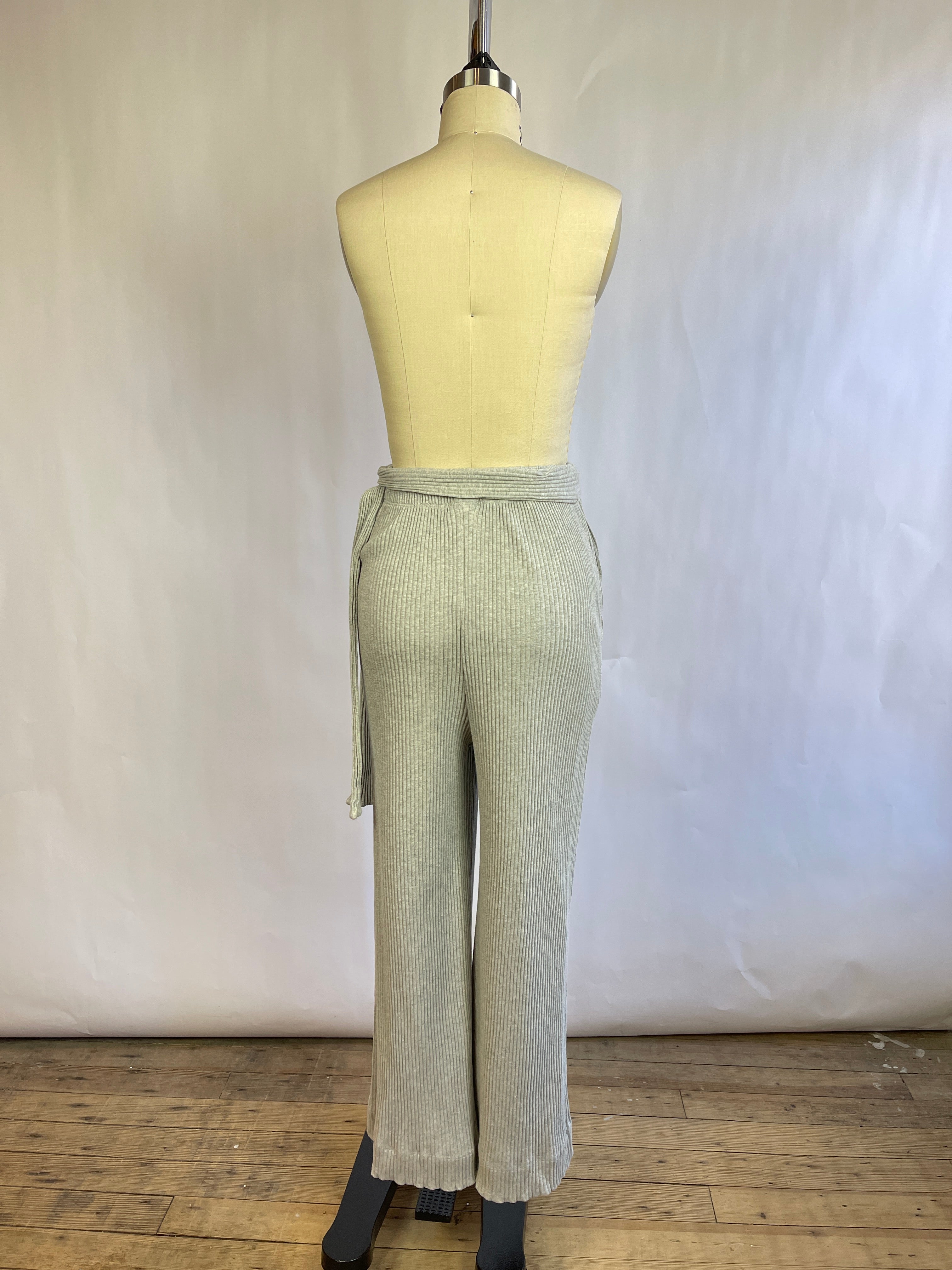 Baserange Grey Ribbed Pants (S)
