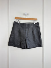 Sezane Lamb Leather Shorts (L/42)