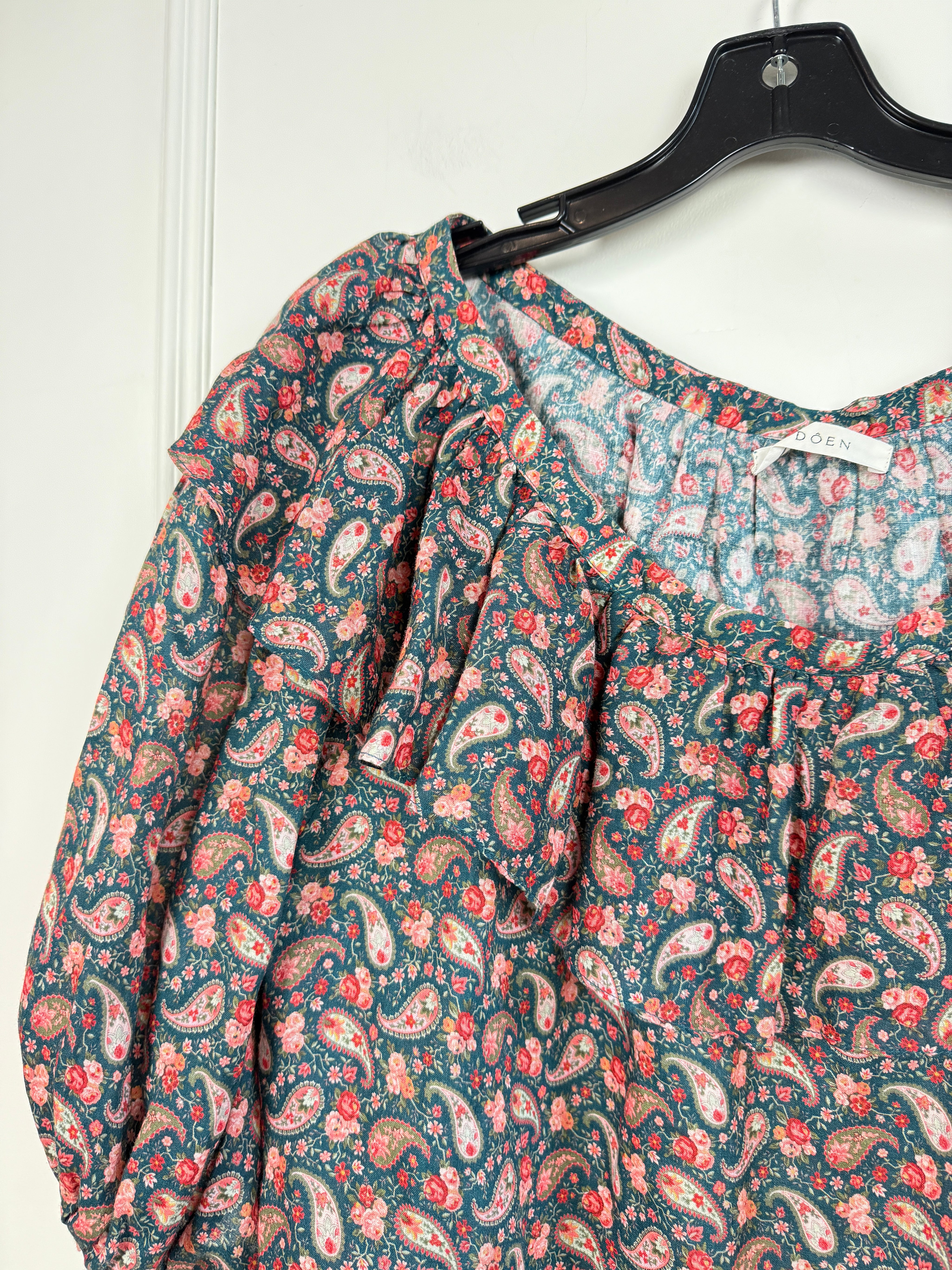 Doen Paisley Cielito Off The Shoulder Blouse (L)